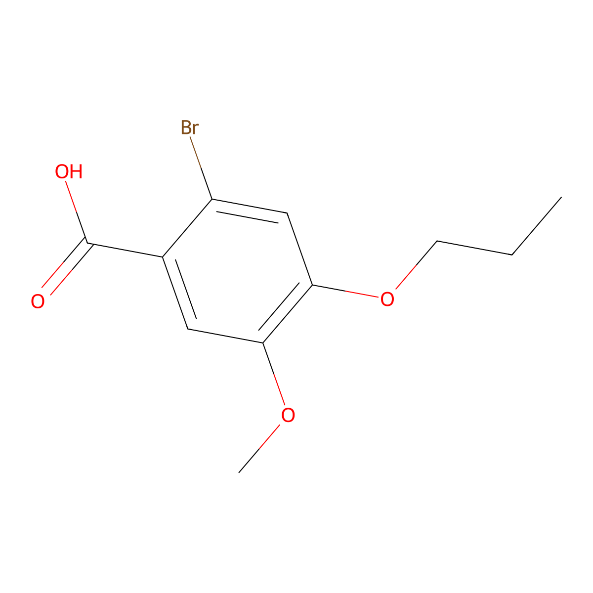 2-Bromo-5-methoxy-4-propoxybenzoic acid molecular structure, CAS 1024326-35-9