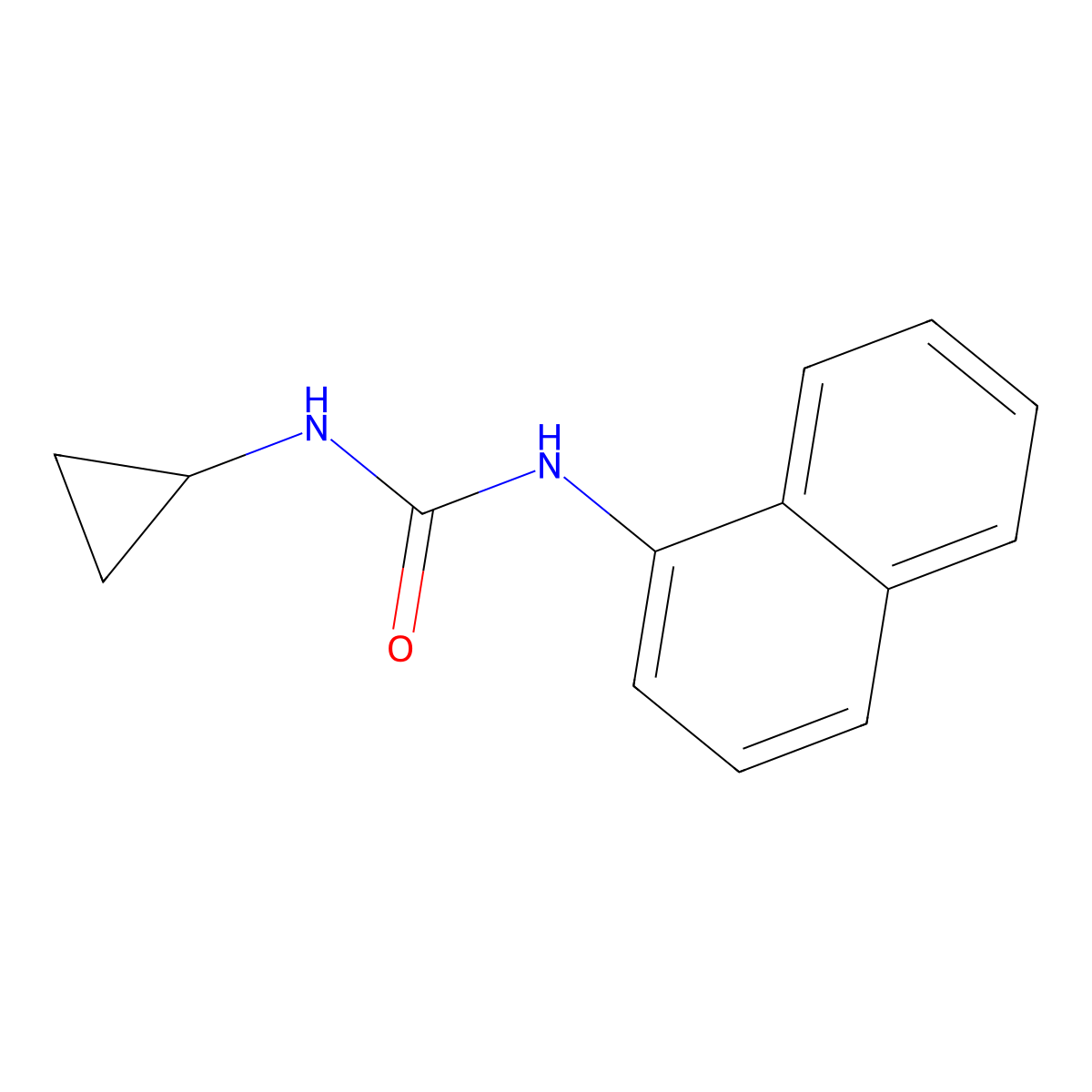 N'-Cyclopropyl-N-naphthalen-1-ylcarbamimidic acid molecular structure, CAS 102433-12-5