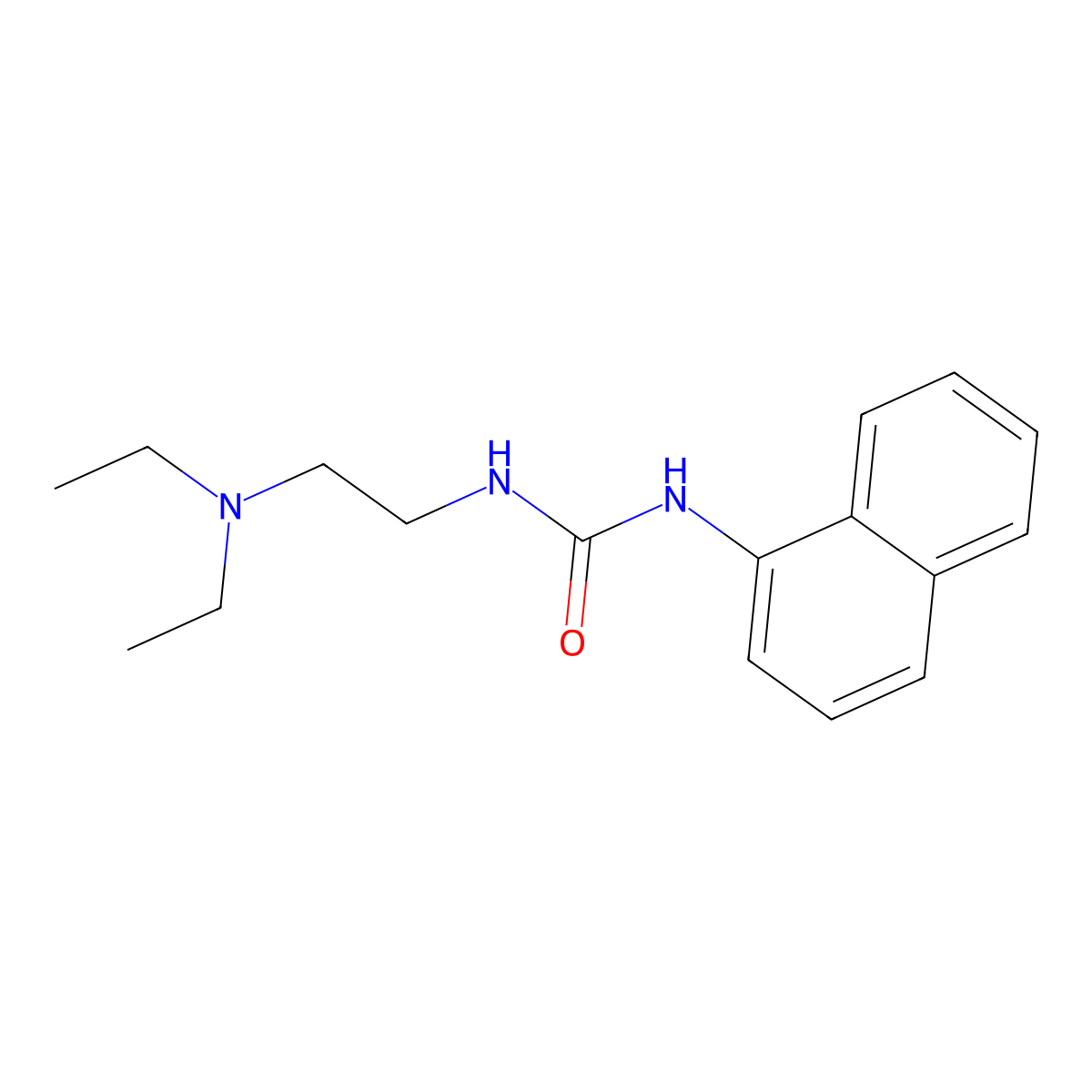 Urea, 3-(2-(diethylamino)ethyl)-1-(1-naphthyl)- molecular structure, CAS 102433-21-6