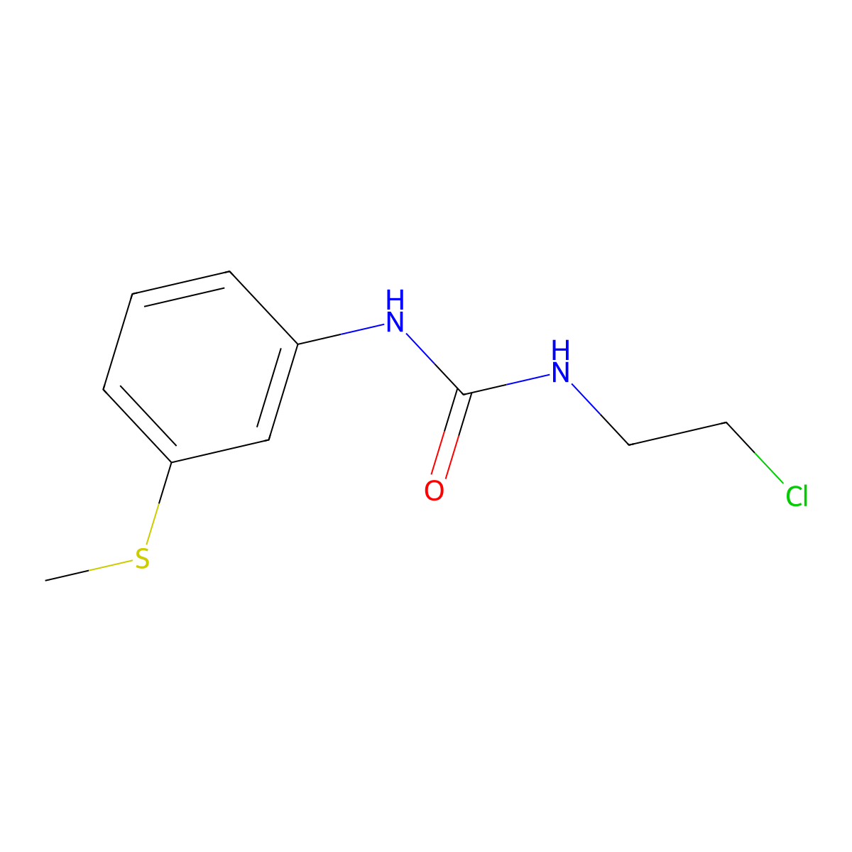 Urea, 3-(2-chloroethyl)-1-(m-(methylthio)phenyl)- molecular structure, CAS 102433-61-4