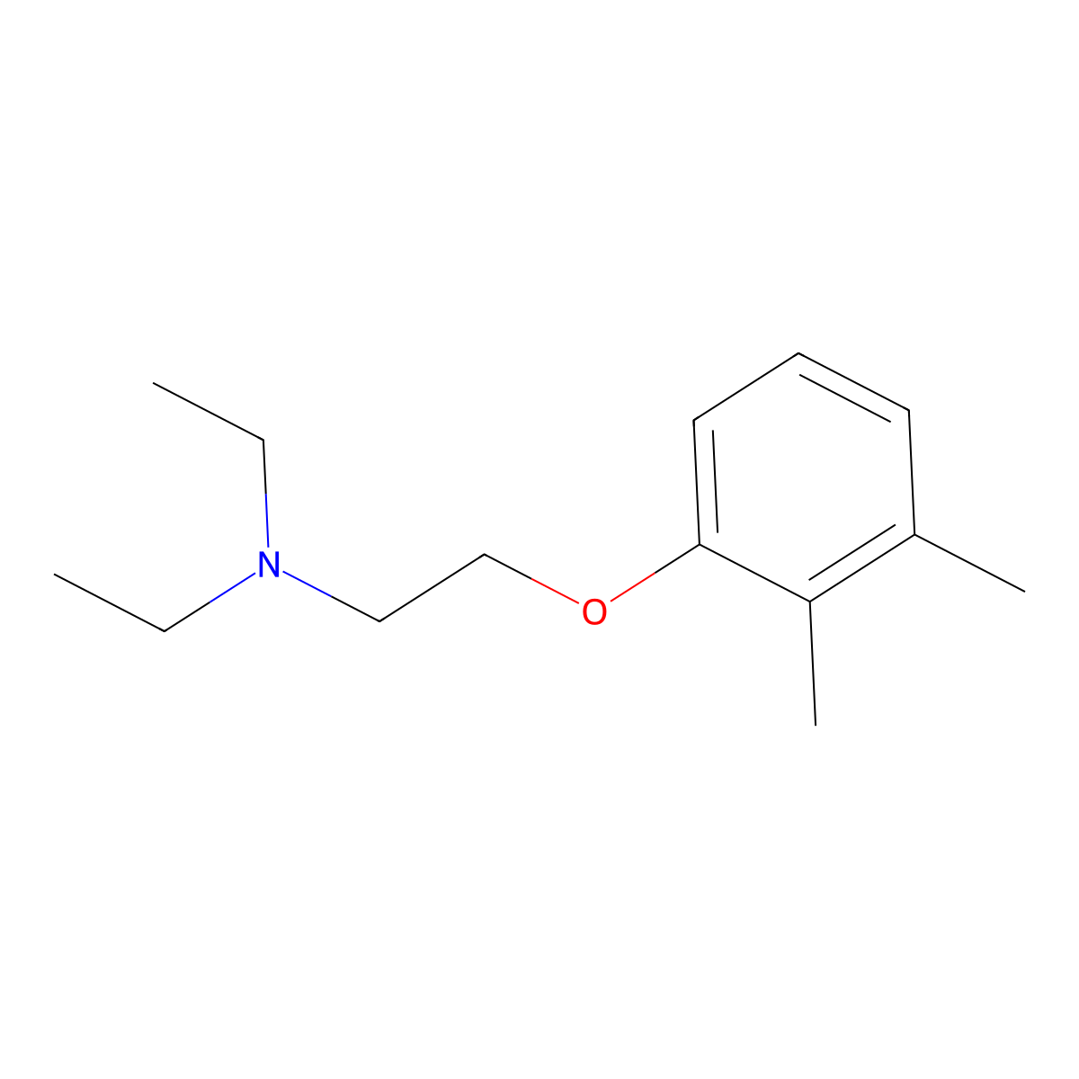 Triethylamine, 2-(2,3-xylyloxy)- molecular structure, CAS 102433-98-7
