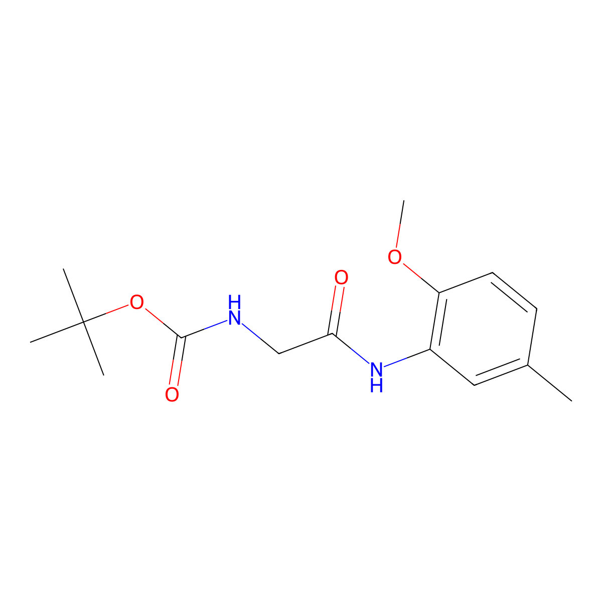 [(2-Methoxy-5-methyl-phenylcarbamoyl)-methyl]-carbamic acid tert-butyl ester molecular structure, CAS 1024331-49-4
