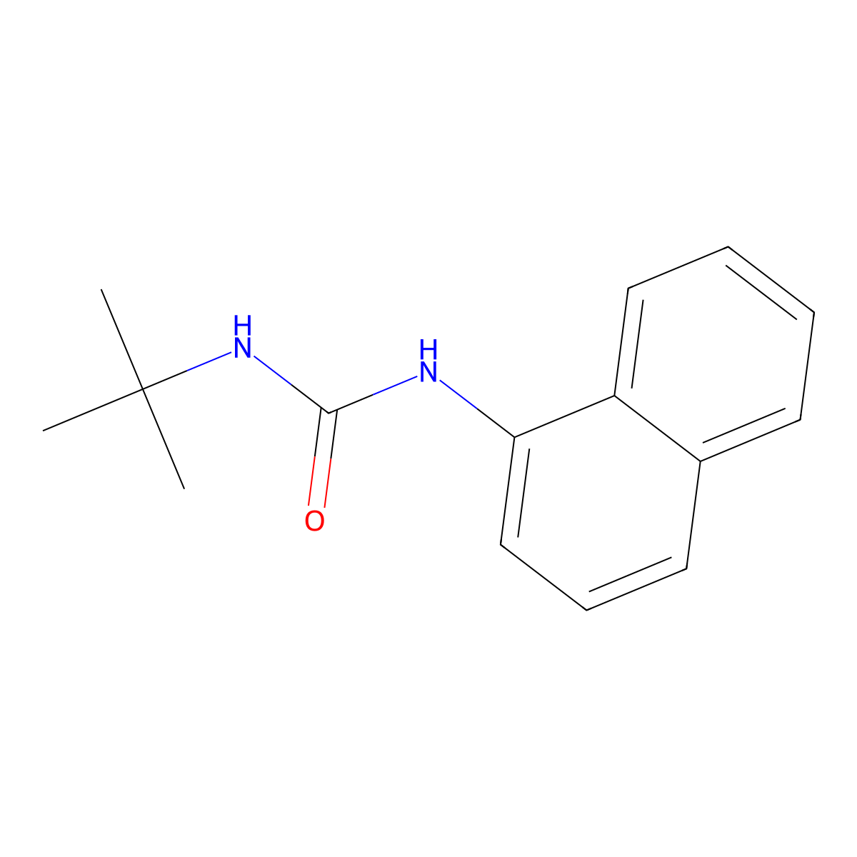 Urea, 1-tert-butyl-3-(1-naphthyl)- molecular structure, CAS 102434-42-4