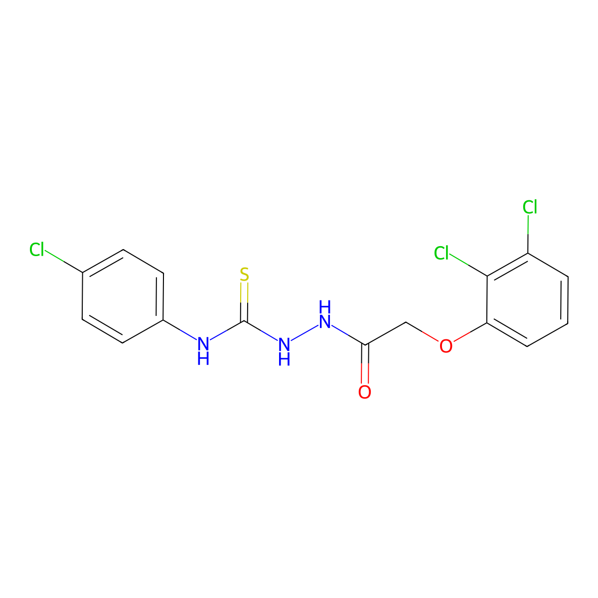 1-(4-Chlorophenyl)-3-[[2-(2,3-dichlorophenoxy)acetyl]amino]thiourea molecular structure, CAS 1024342-88-8