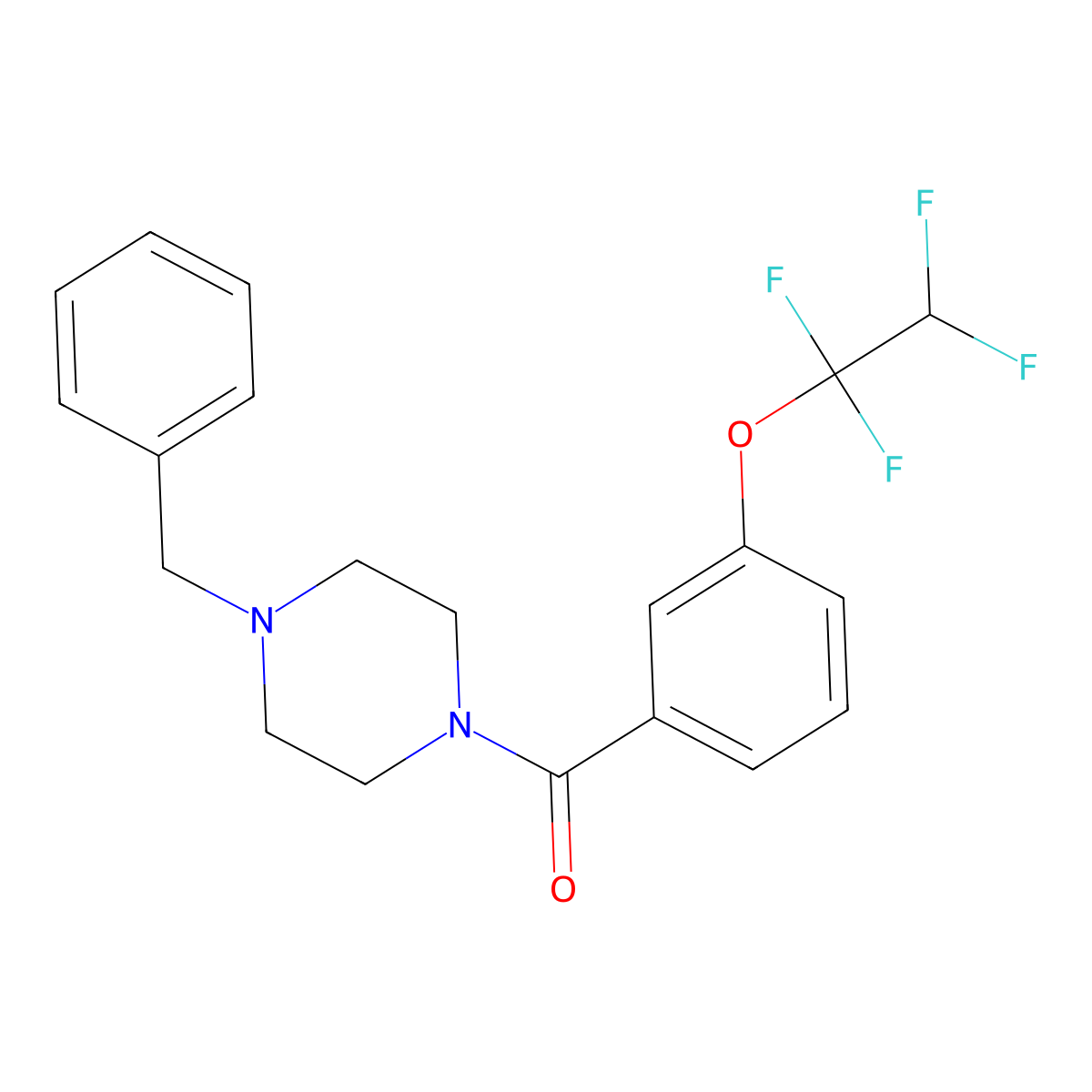 4-Benzylpiperazinyl 3-(1,1,2,2-tetrafluoroethoxy)phenyl ketone molecular structure, CAS 1024342-89-9