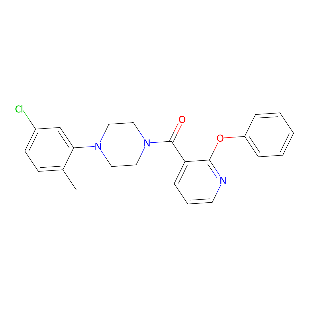 [4-(5-Chloro-2-methylphenyl)piperazin-1-yl]-(2-phenoxypyridin-3-yl)methanone molecular structure, CAS 1024351-82-3