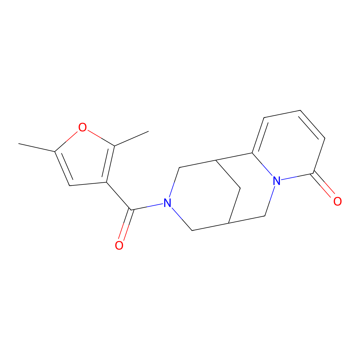 3-(2,5-dimethylfuran-3-carbonyl)-3,4,5,6-tetrahydro-1H-1,5-methanopyrido[1,2-a][1,5]diazocin-8(2H)-one molecular structure, CAS 1024363-35-6