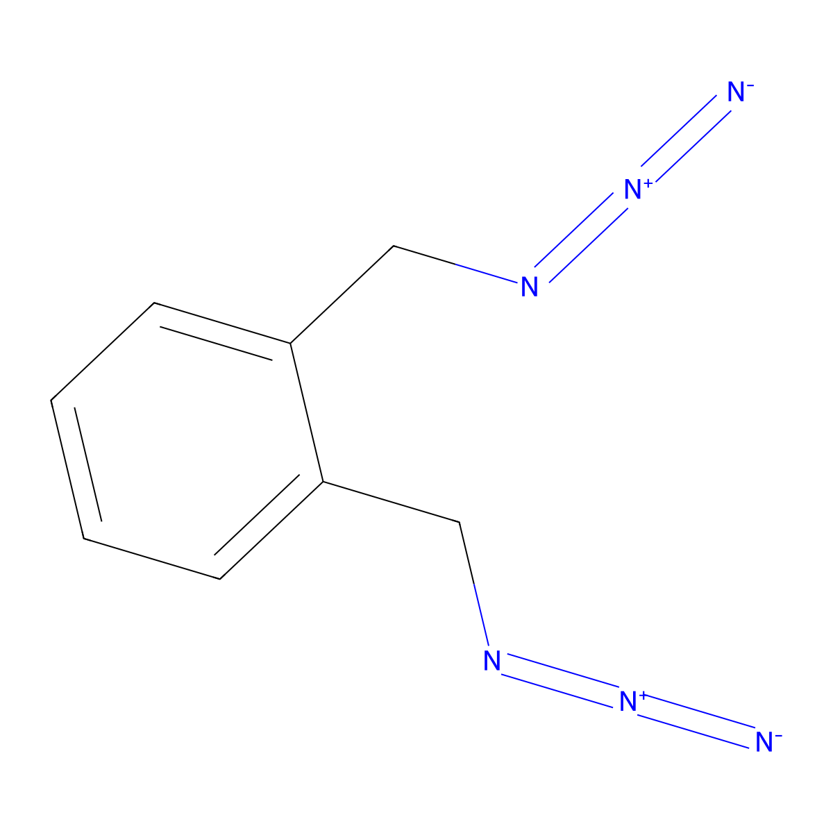 Benzene, 1,2-bis(azidomethyl)- molecular structure, CAS 102437-79-6
