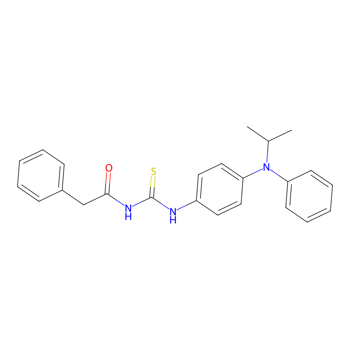 N-(((4-((Isopropyl)phenylamino)phenyl)amino)thioxomethyl)-2-phenylethanamide molecular structure, CAS 1024372-05-1