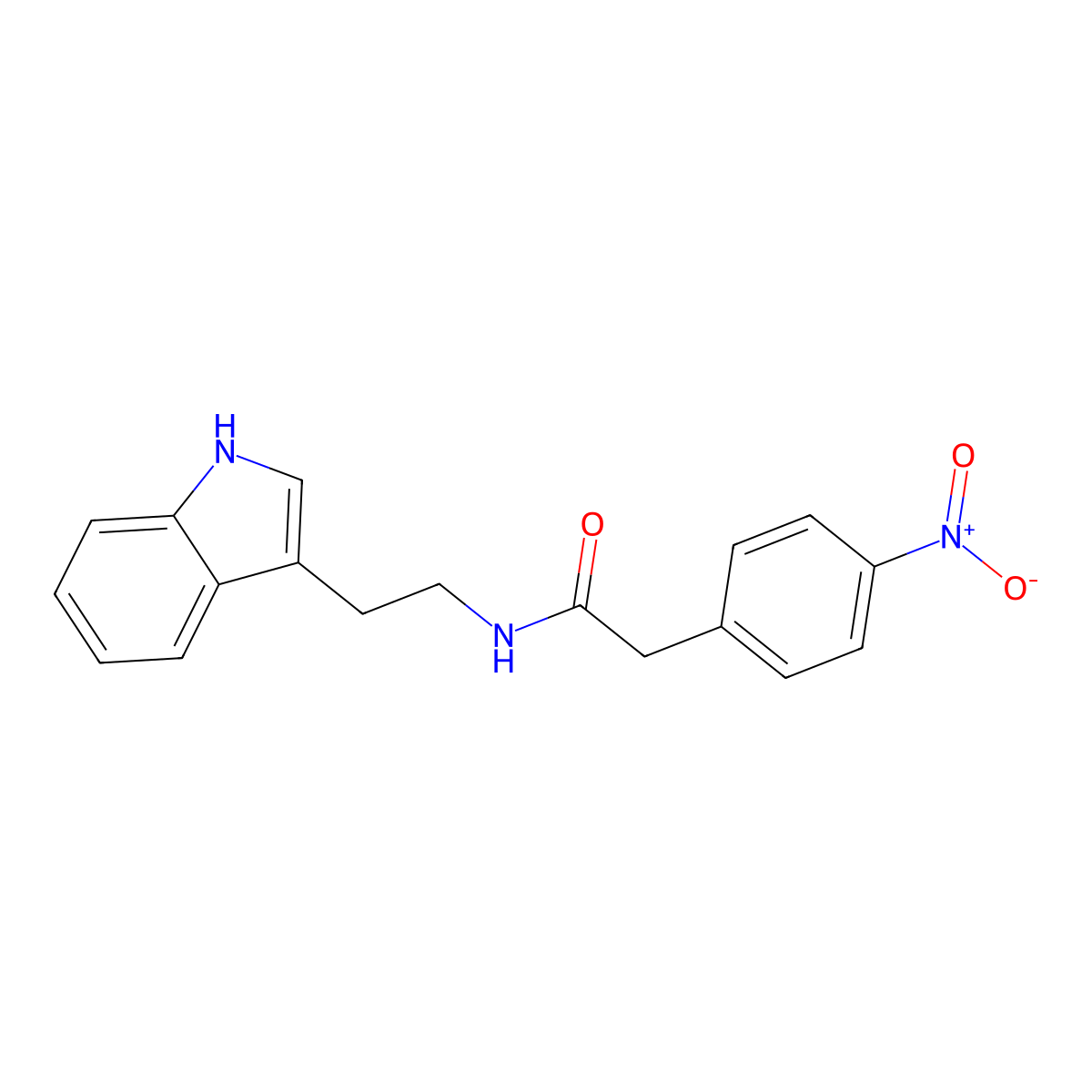 N-[2-(1H-indol-3-yl)ethyl]-2-(4-nitrophenyl)acetamide molecular structure, CAS 1024372-12-0