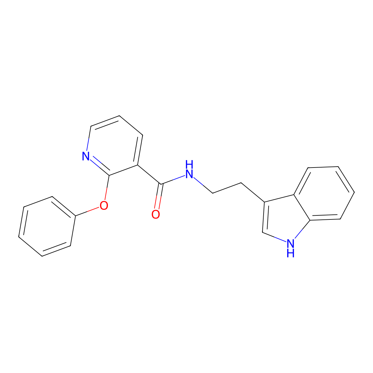 N-[2-(1H-indol-3-yl)ethyl]-2-phenoxypyridine-3-carboxamide molecular structure, CAS 1024379-11-0