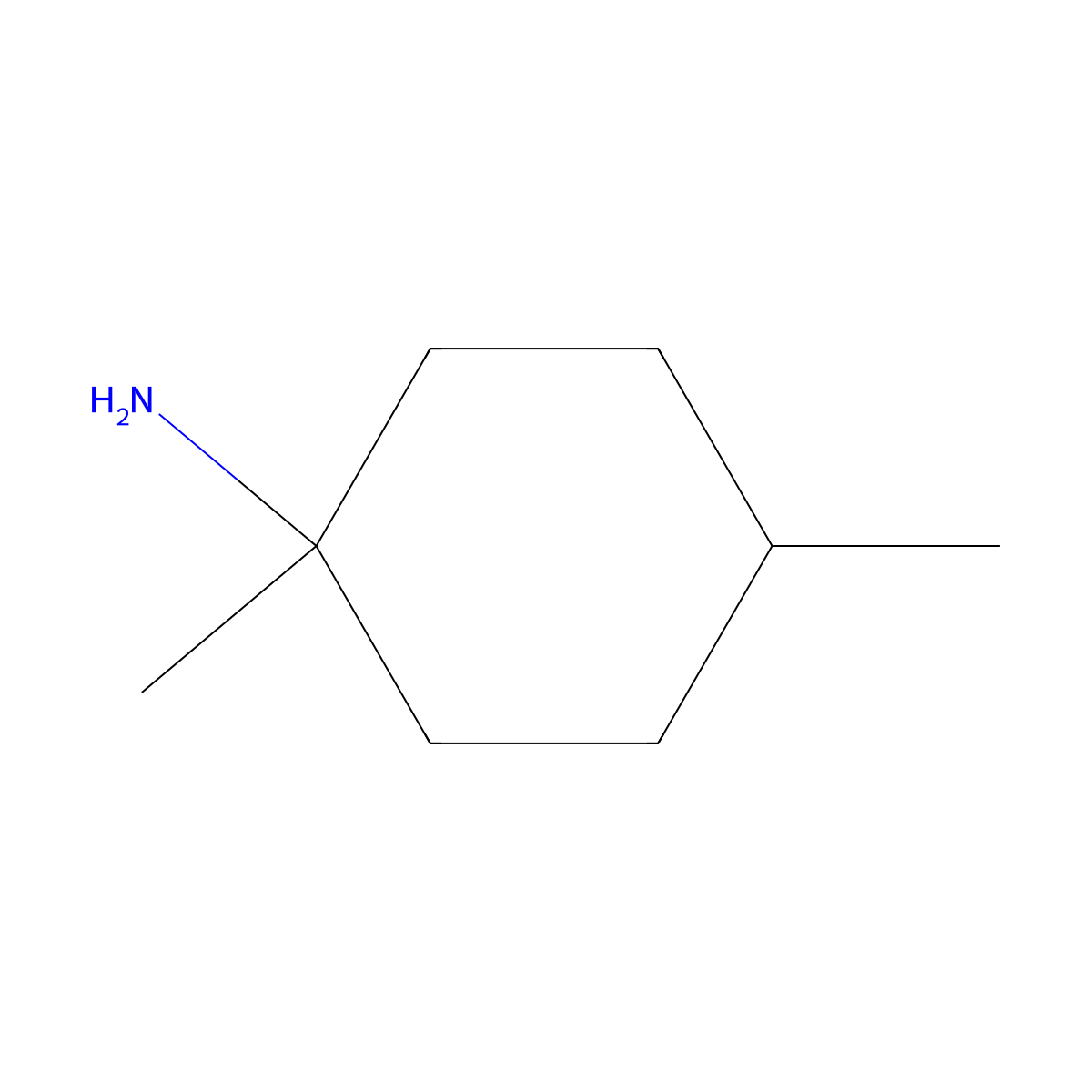 1,4-Dimethylcyclohexan-1-amine molecular structure, CAS 102438-67-5