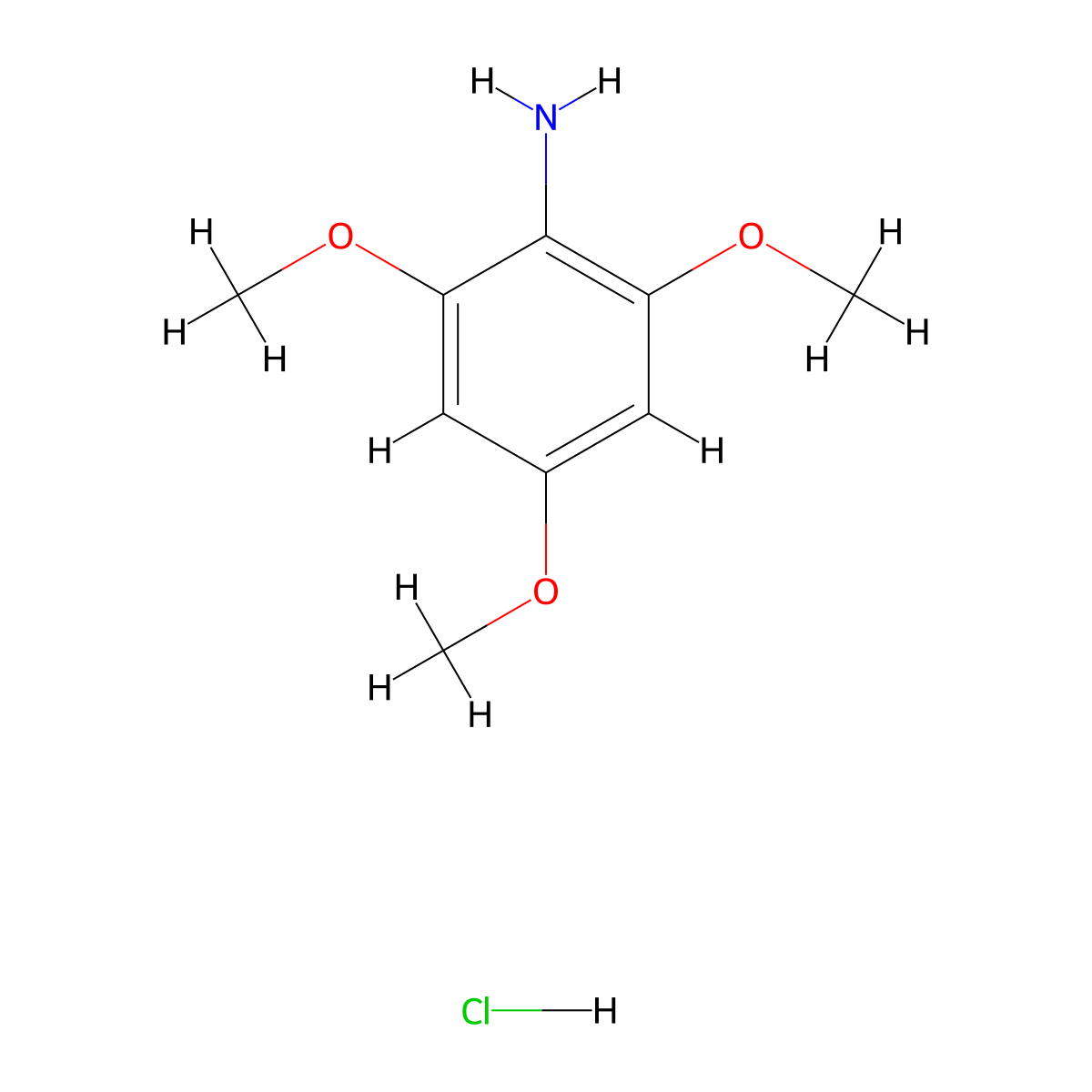2,4,6-trimethoxyaniline Hydrochloride molecular structure, CAS 102438-99-3