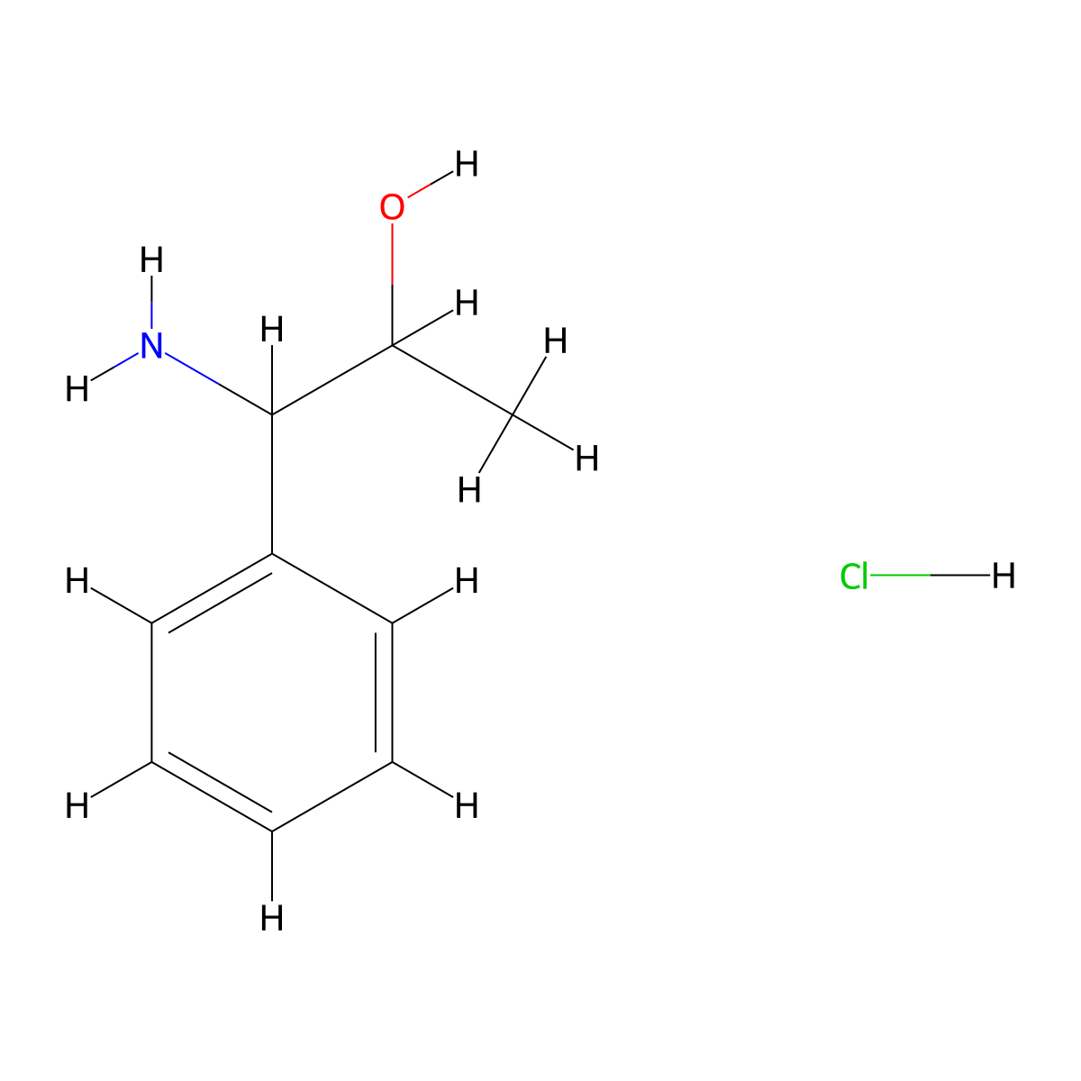 1-Amino-1-phenylpropan-2-ol hydrochloride molecular structure, CAS 102439-90-7