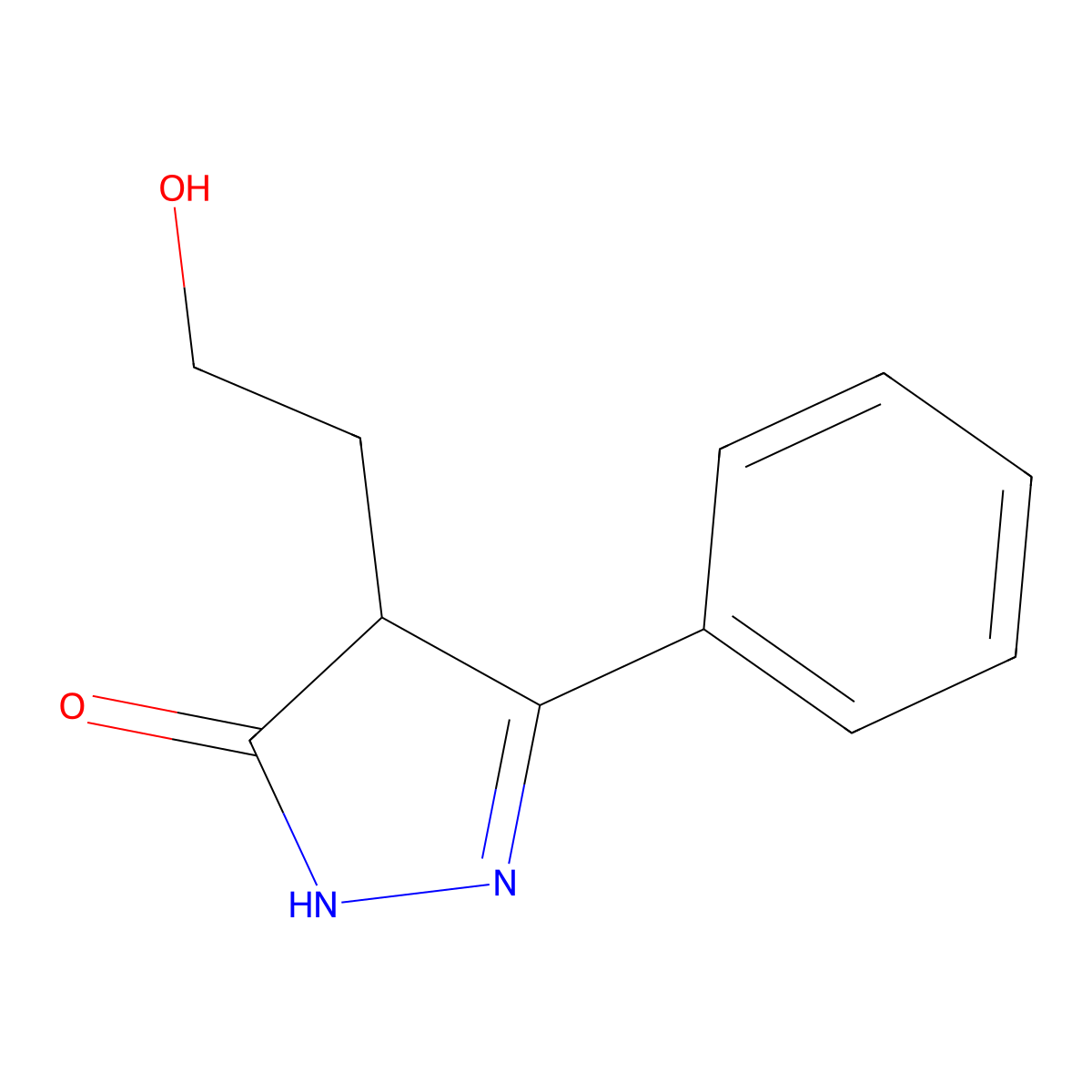 4-(2-Hydroxyethyl)-5-phenyl-2,4-dihydro-3H-pyrazol-3-one molecular structure, CAS 10244-77-6