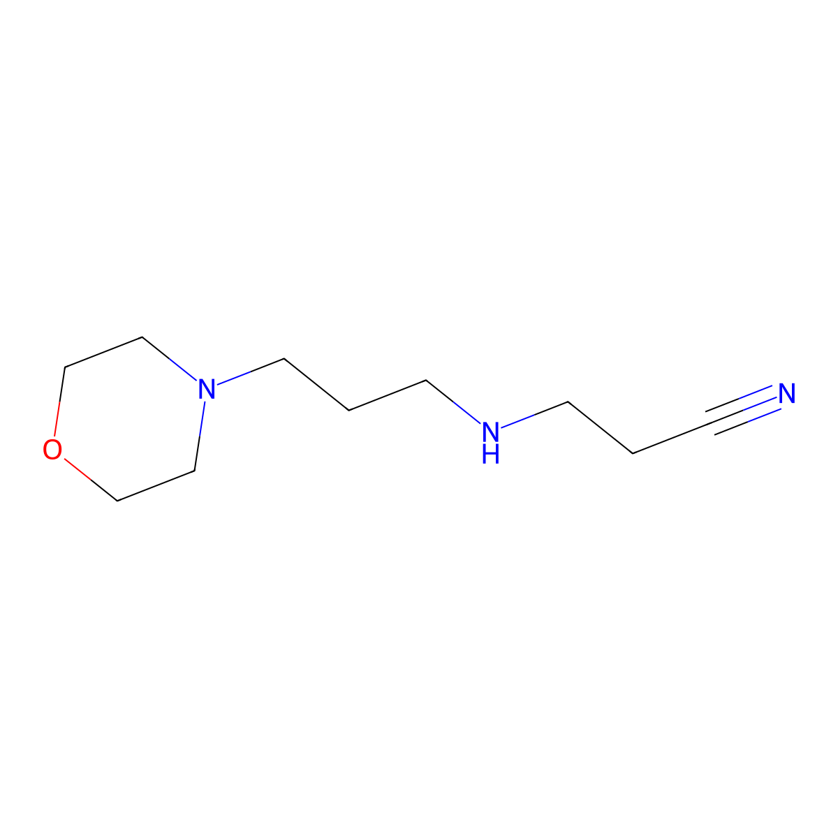 3-(3-Morpholinopropylamino)propanenitrile molecular structure, CAS 102440-39-1
