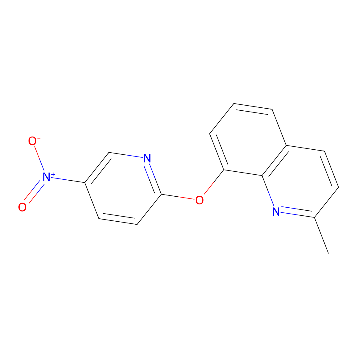2-Methyl-8-(5-nitropyridin-2-yl)oxyquinoline molecular structure, CAS 1024402-37-6