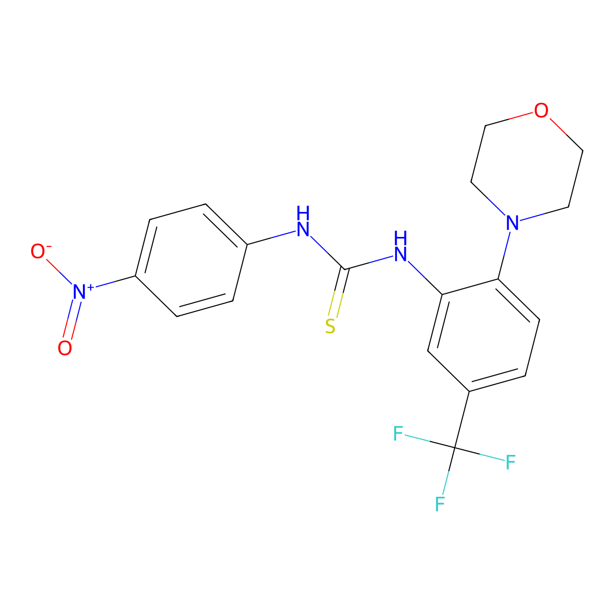 1-(2-Morpholin-4-YL-5-(trifluoromethyl)phenyl)-3-(4-nitrophenyl)thiourea molecular structure, CAS 1024414-86-5