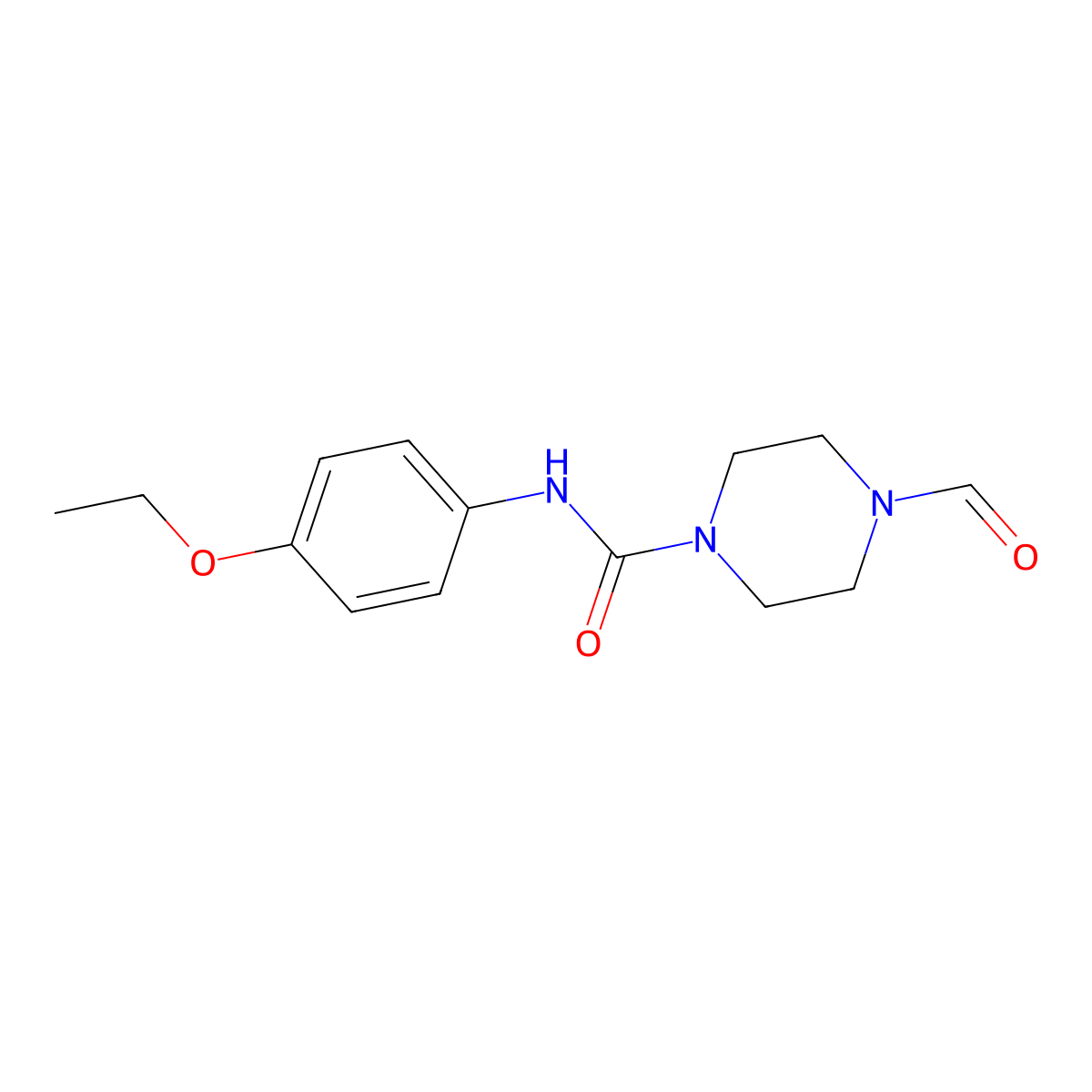 N-(4-ethoxyphenyl)-4-formylpiperazine-1-carboxamide molecular structure, CAS 1024420-58-3