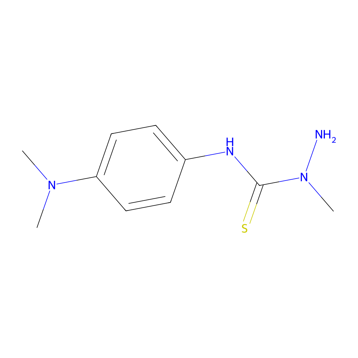 4-(4-(Dimethylamino)phenyl)-2-methylthiosemicarbazide molecular structure, CAS 1024427-14-2