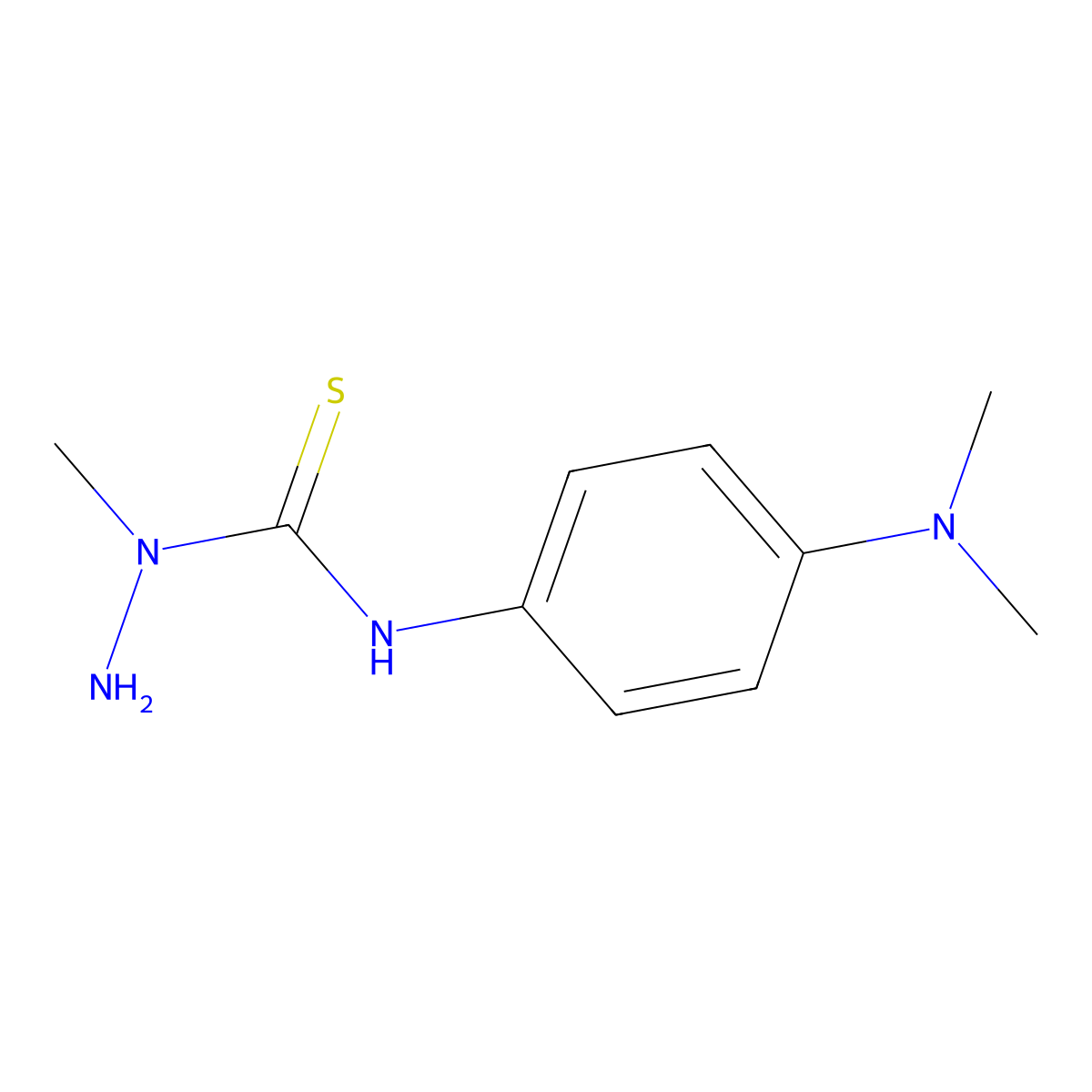 4-(4-(Dimethylamino)phenyl)-2-methylthiosemicarbazide molecular structure, CAS 1024427-14-2
