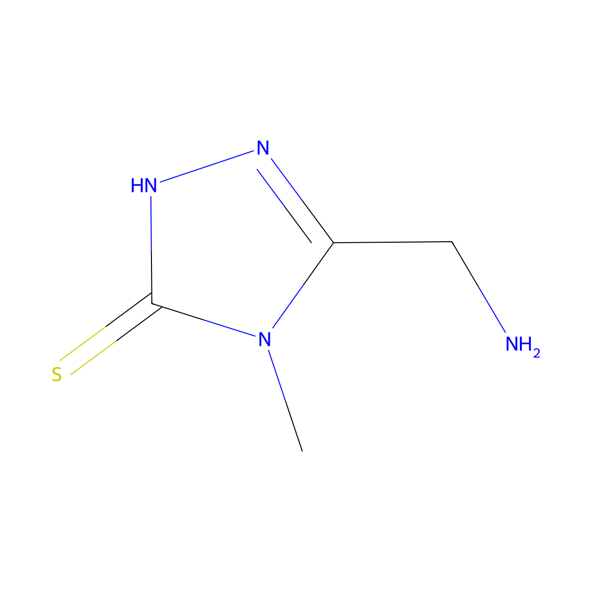 5-(Aminomethyl)-4-methyl-4H-1,2,4-triazole-3-thiol molecular structure, CAS 1024429-50-2