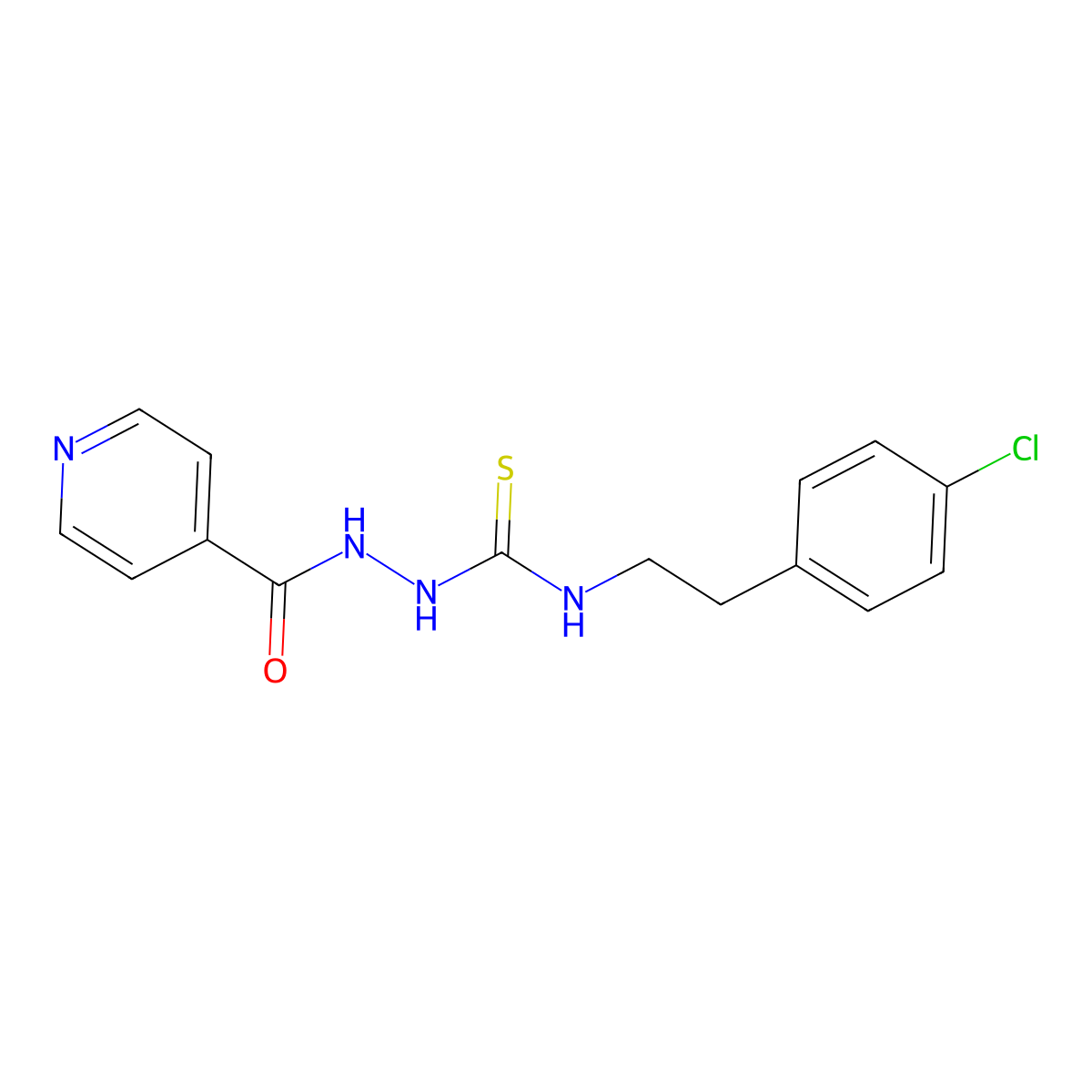 1-[2-(4-Chlorophenyl)ethyl]-3-(pyridine-4-carbonylamino)thiourea molecular structure, CAS 1024435-76-4