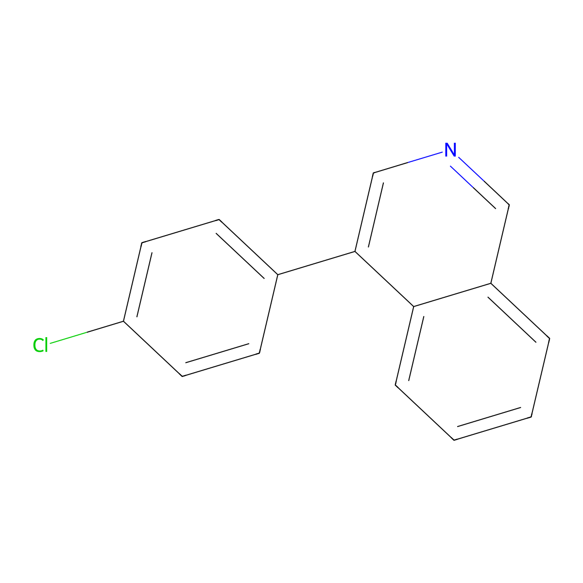 4-(4-Chlorophenyl)isoquinoline molecular structure, CAS 1024438-75-2