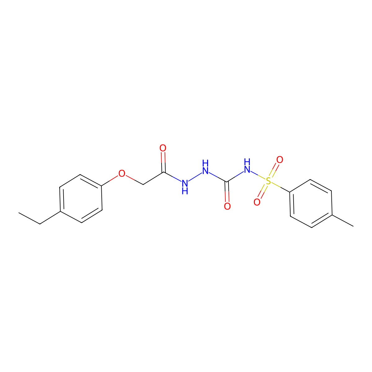 1-(2-(4-Ethylphenoxy)acetyl)-4-((4-methylphenyl)sulfonyl)semicarbazide molecular structure, CAS 1024439-41-5