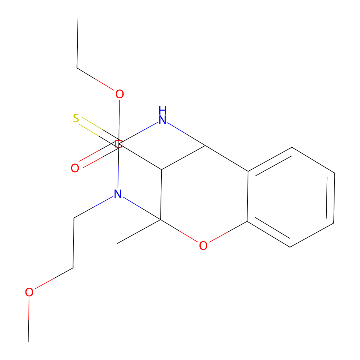 ethyl 3-(2-methoxyethyl)-2-methyl-4-thioxo-3,4,5,6-tetrahydro-2H-2,6-methano-1,3,5-benzoxadiazocine-11-carboxylate molecular structure, CAS 1024439-63-1
