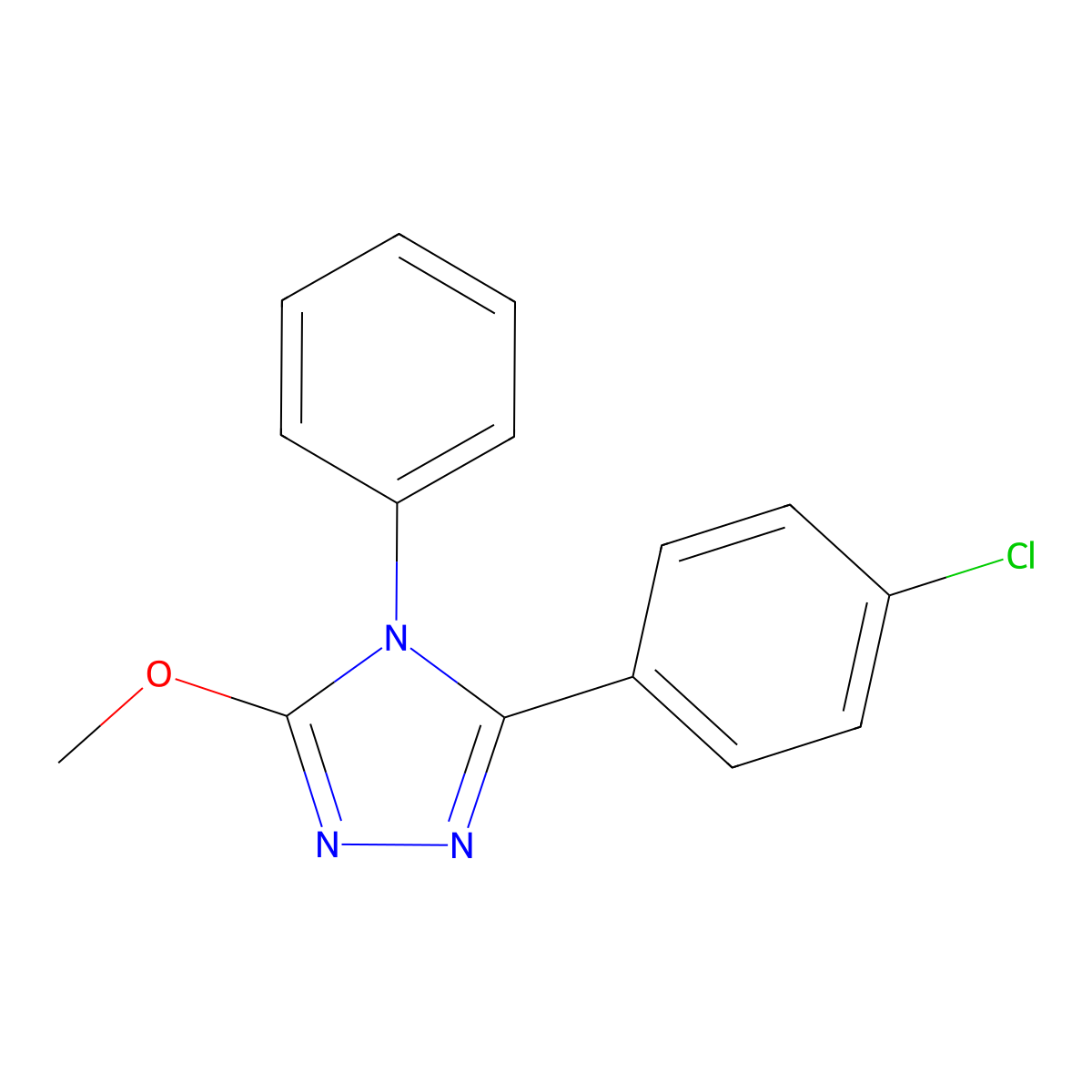 5-(4-Chlorophenyl)-3-methoxy-4-phenyl-1,2,4-triazole molecular structure, CAS 1024445-52-0