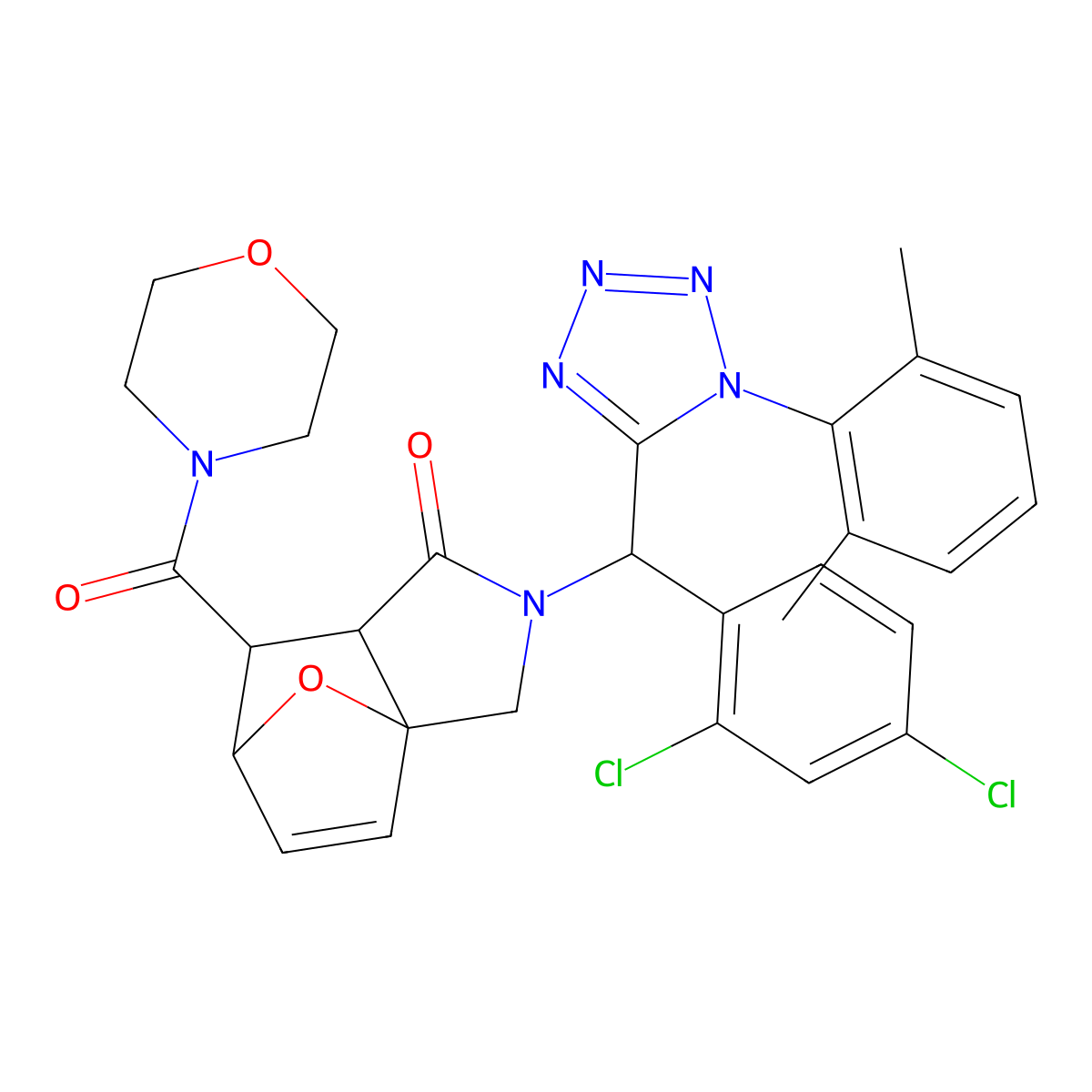 C29H28Cl2N6O4 molecular structure, CAS 1024447-18-4