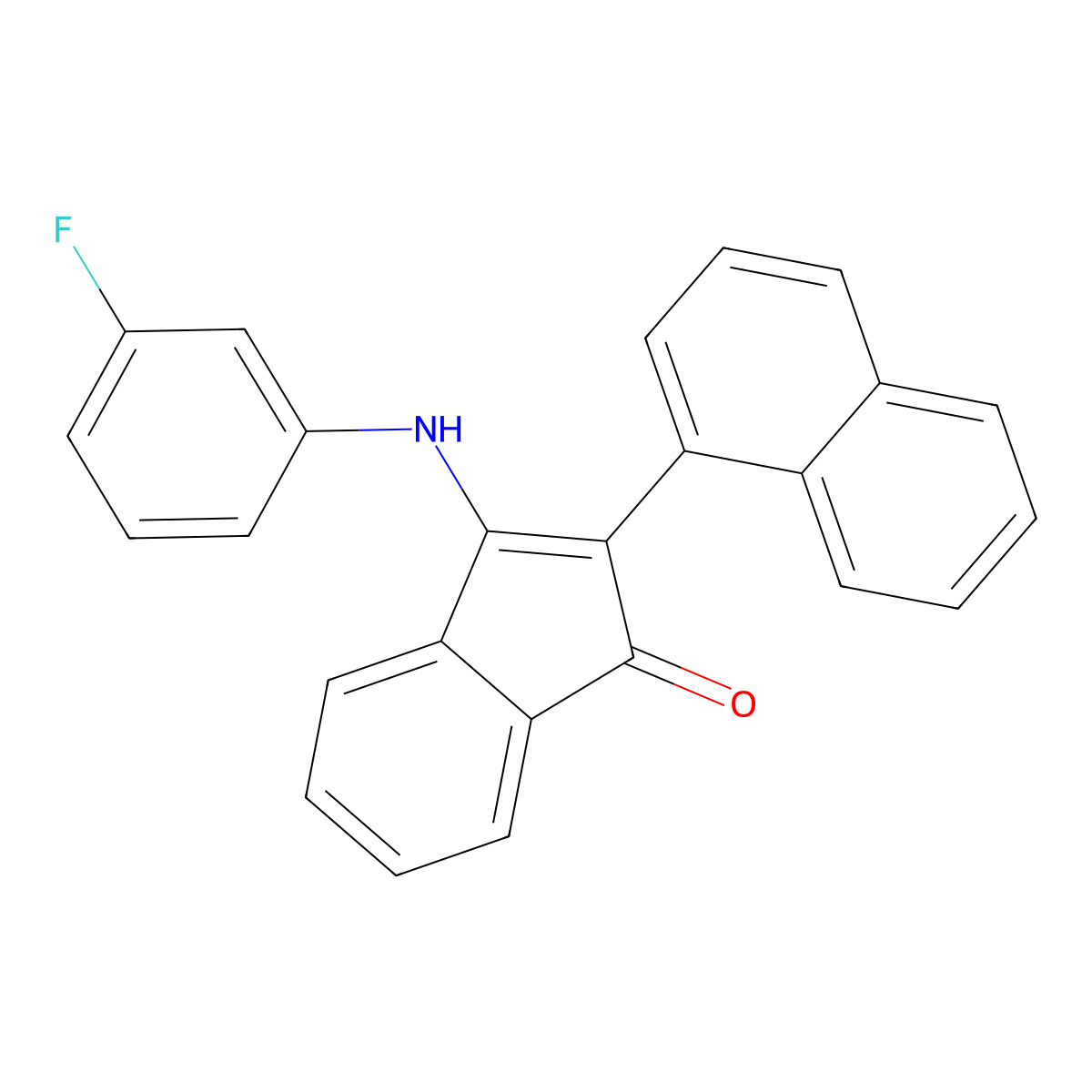 3-((3-Fluorophenyl)amino)-2-naphthylinden-1-one molecular structure, CAS 1024474-09-6