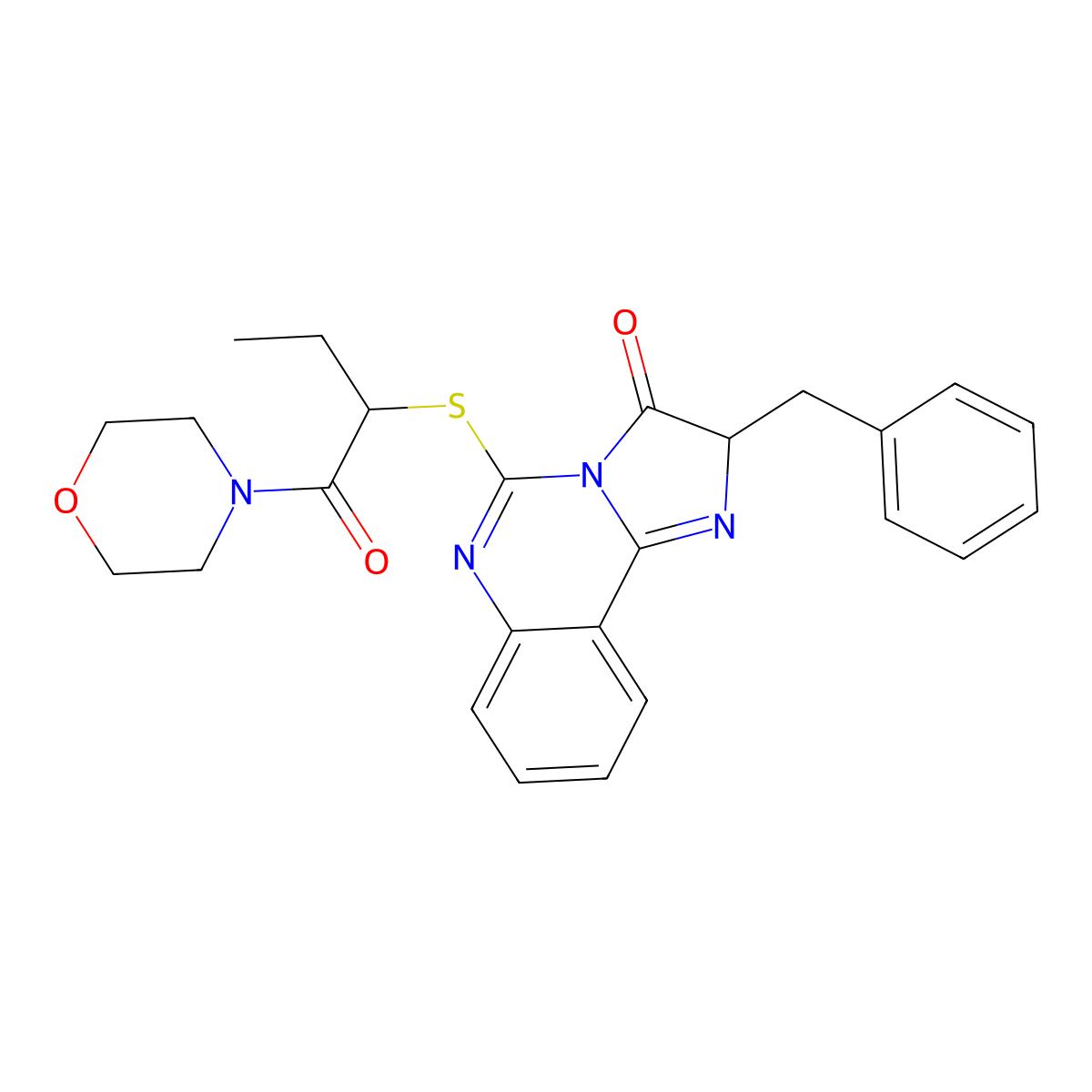 2-benzyl-5-{[1-(morpholin-4-yl)-1-oxobutan-2-yl]sulfanyl}-2H,3H-imidazo[1,2-c]quinazolin-3-one molecular structure, CAS 1024479-78-4