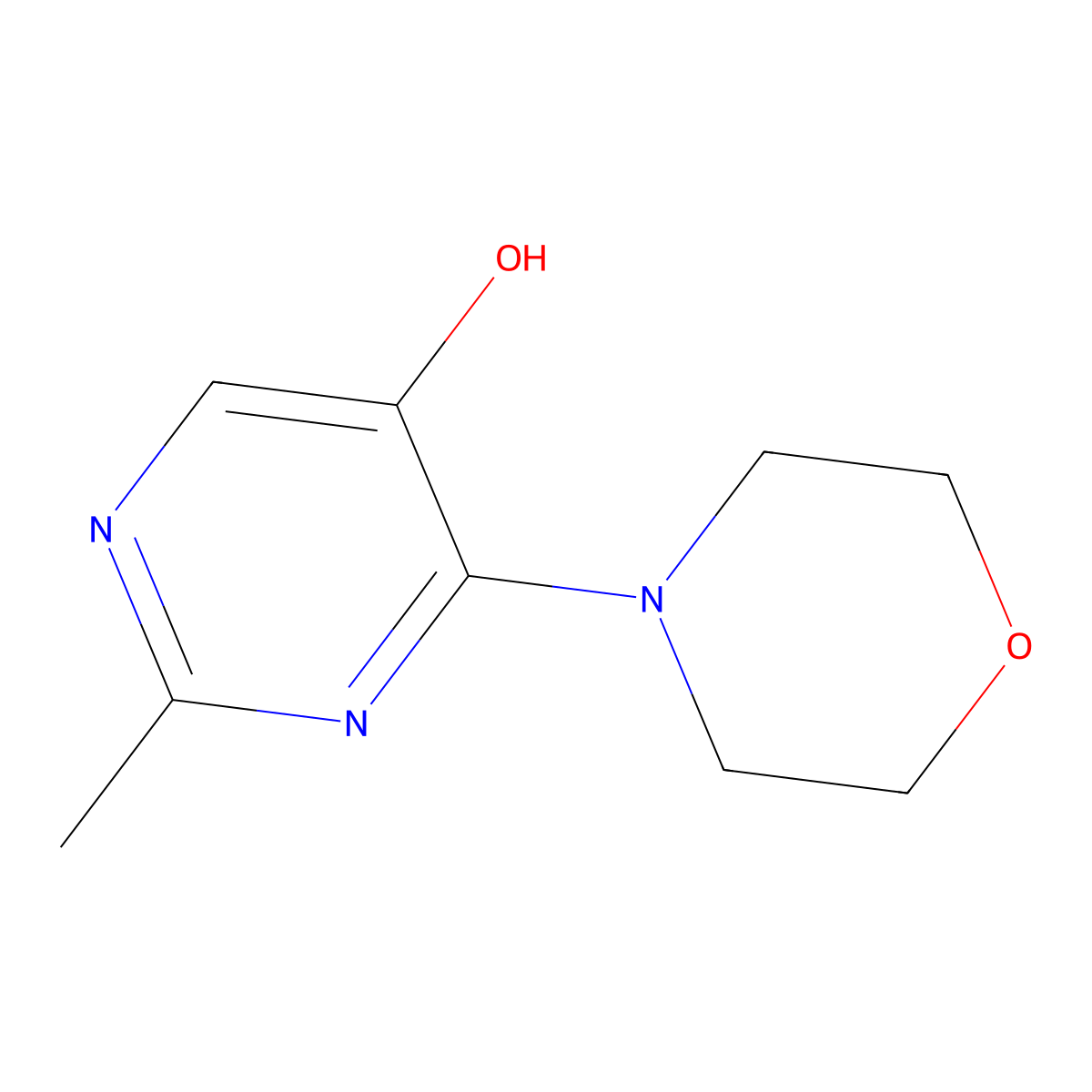 2-Methyl-4-morpholinopyrimidin-5-ol molecular structure, CAS 1024489-59-5