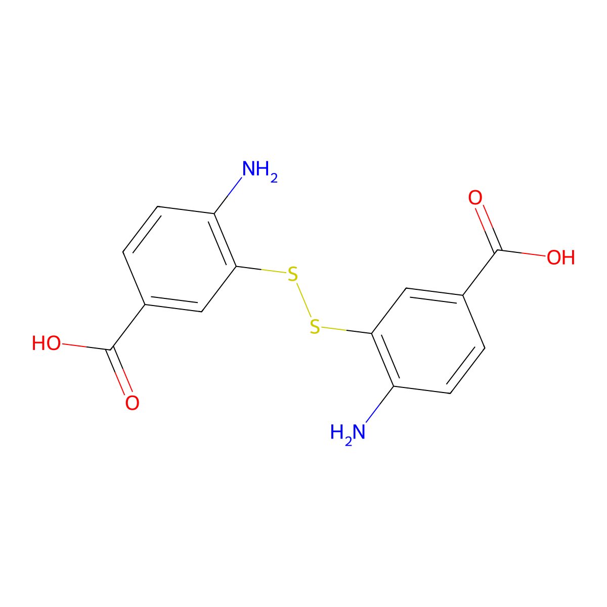3,3'-Dithiobis(4-aminobenzoic acid) molecular structure, CAS 102449-89-8