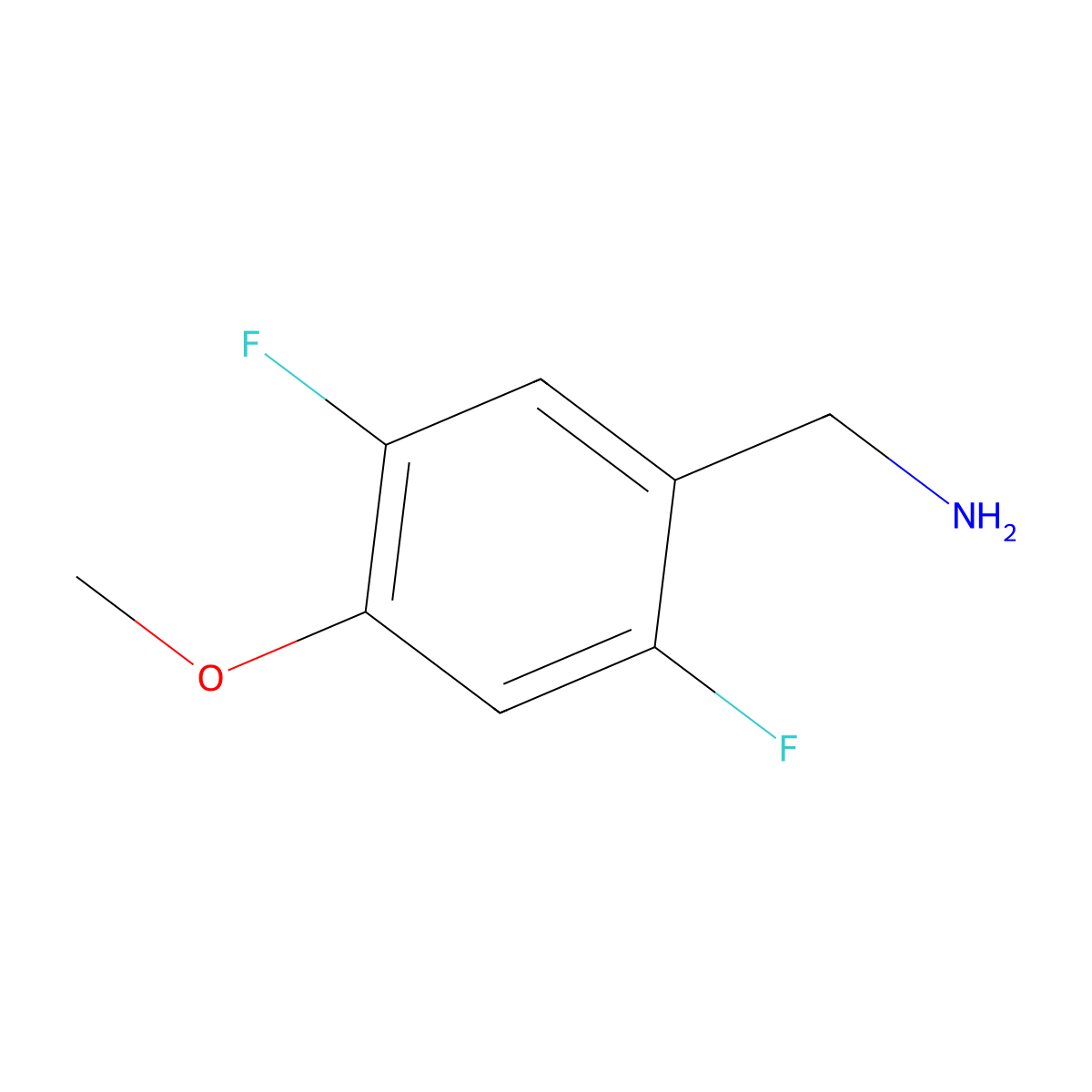 (2,5-Difluoro-4-methoxyphenyl)methanamine molecular structure, CAS 1024491-40-4