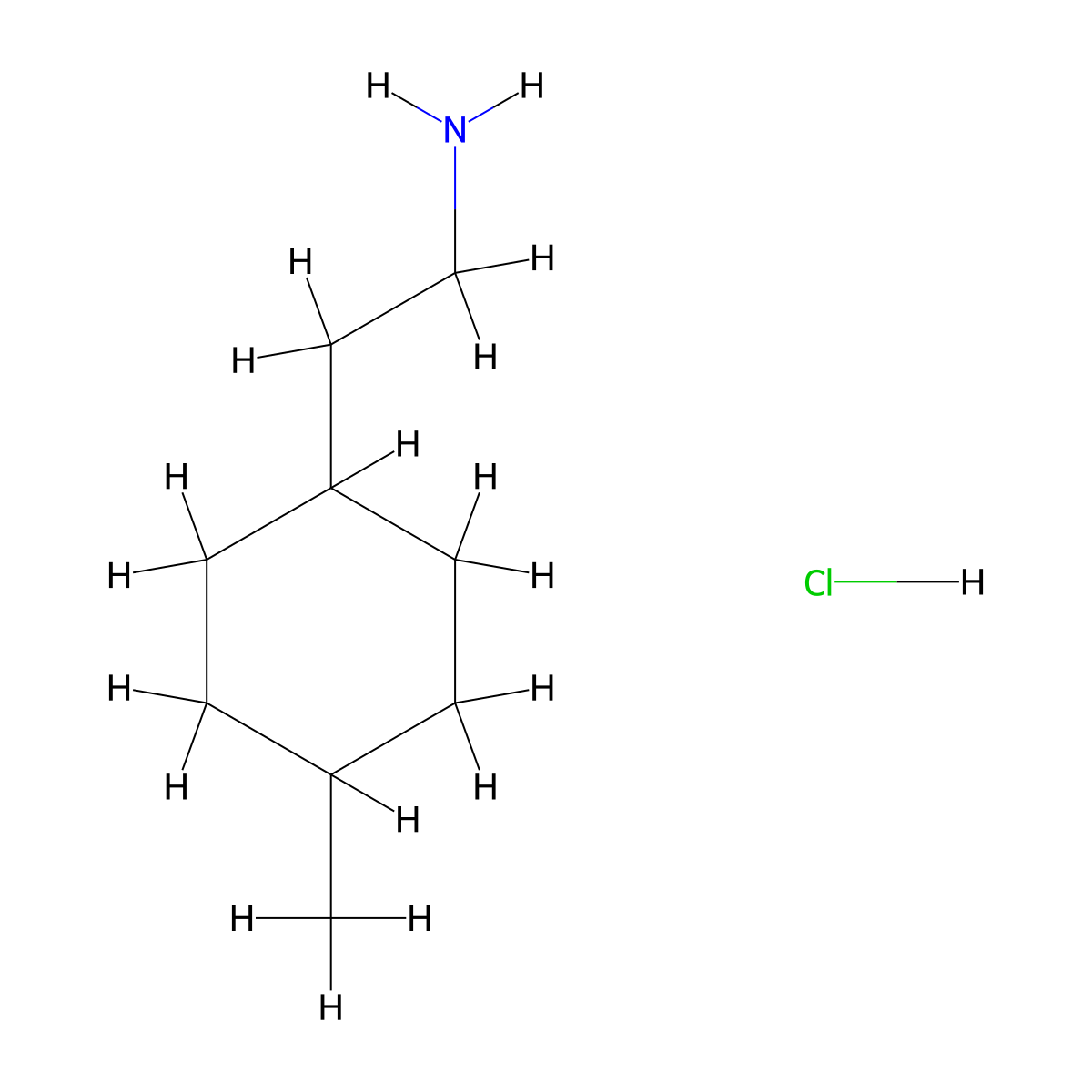 2-(4-Methylcyclohexyl)ethan-1-amine hydrochloride molecular structure, CAS 102450-01-1