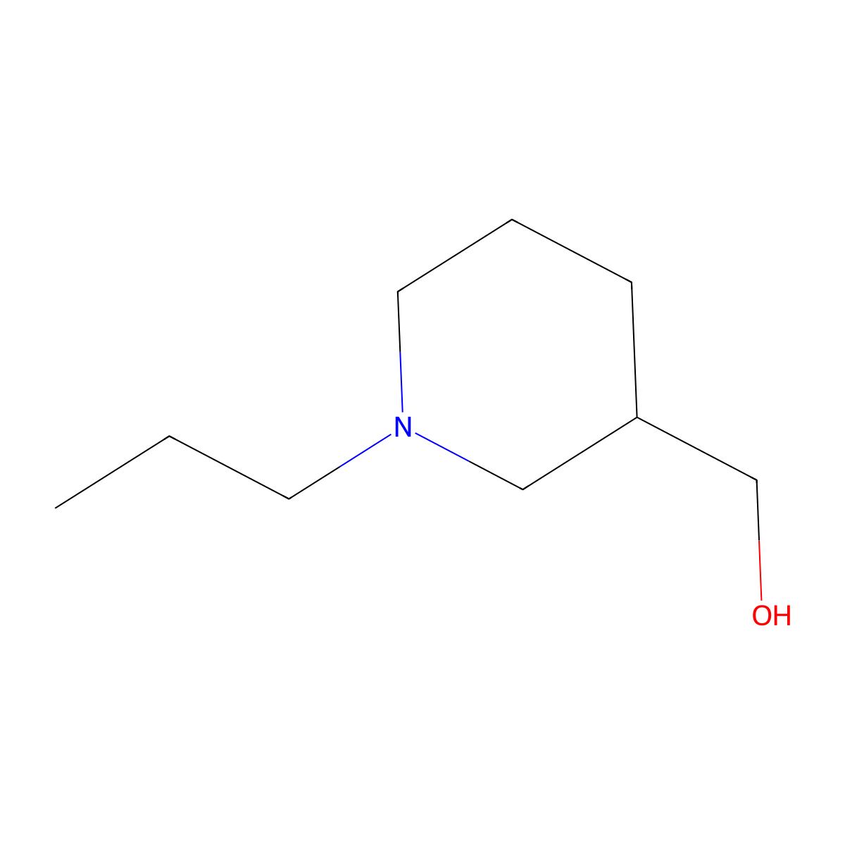 (1-Propylpiperidin-3-yl)methanol molecular structure, CAS 102450-20-4