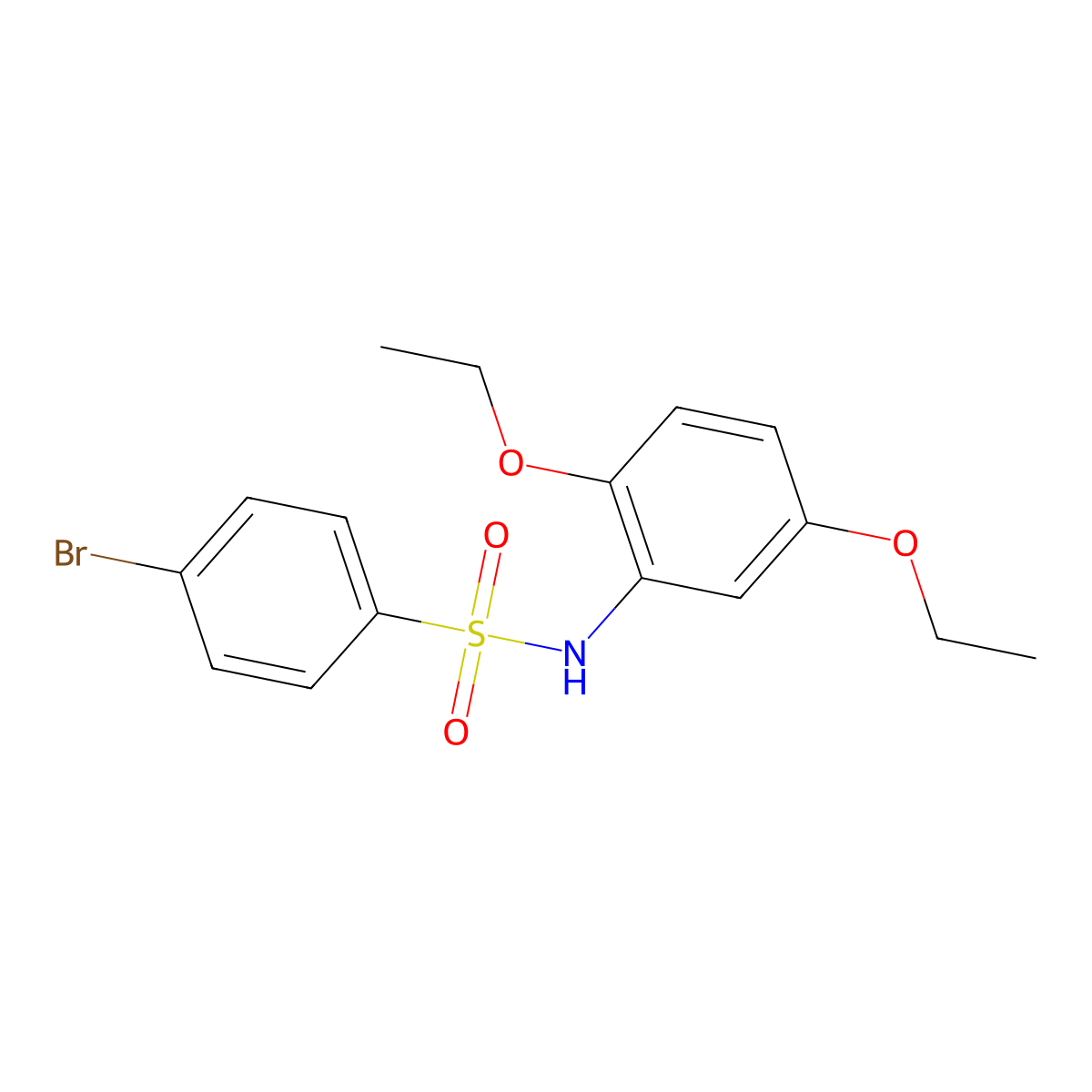 4-bromo-N-(2,5-diethoxyphenyl)benzenesulfonamide molecular structure, CAS 1024505-63-2