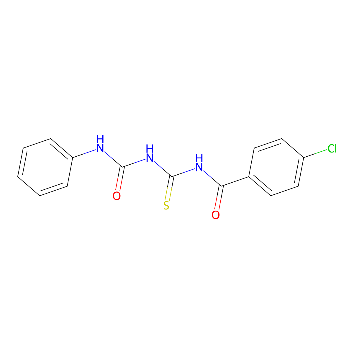 (4-Chlorophenyl)-N-(((phenylamino)carbonylamino)thioxomethyl)formamide molecular structure, CAS 1024522-97-1
