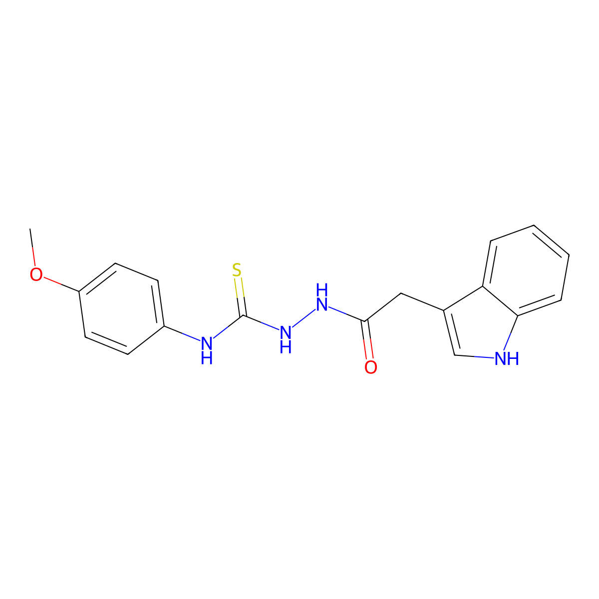 1-[[2-(1H-indol-3-yl)acetyl]amino]-3-(4-methoxyphenyl)thiourea molecular structure, CAS 1024522-99-3