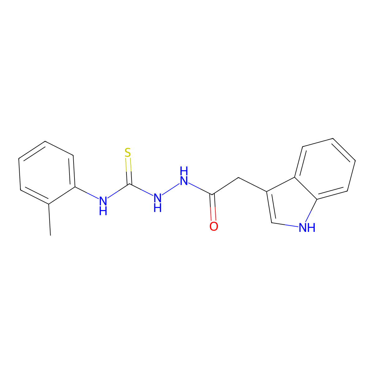 1-[[2-(1H-indol-3-yl)acetyl]amino]-3-(2-methylphenyl)thiourea molecular structure, CAS 1024523-00-9