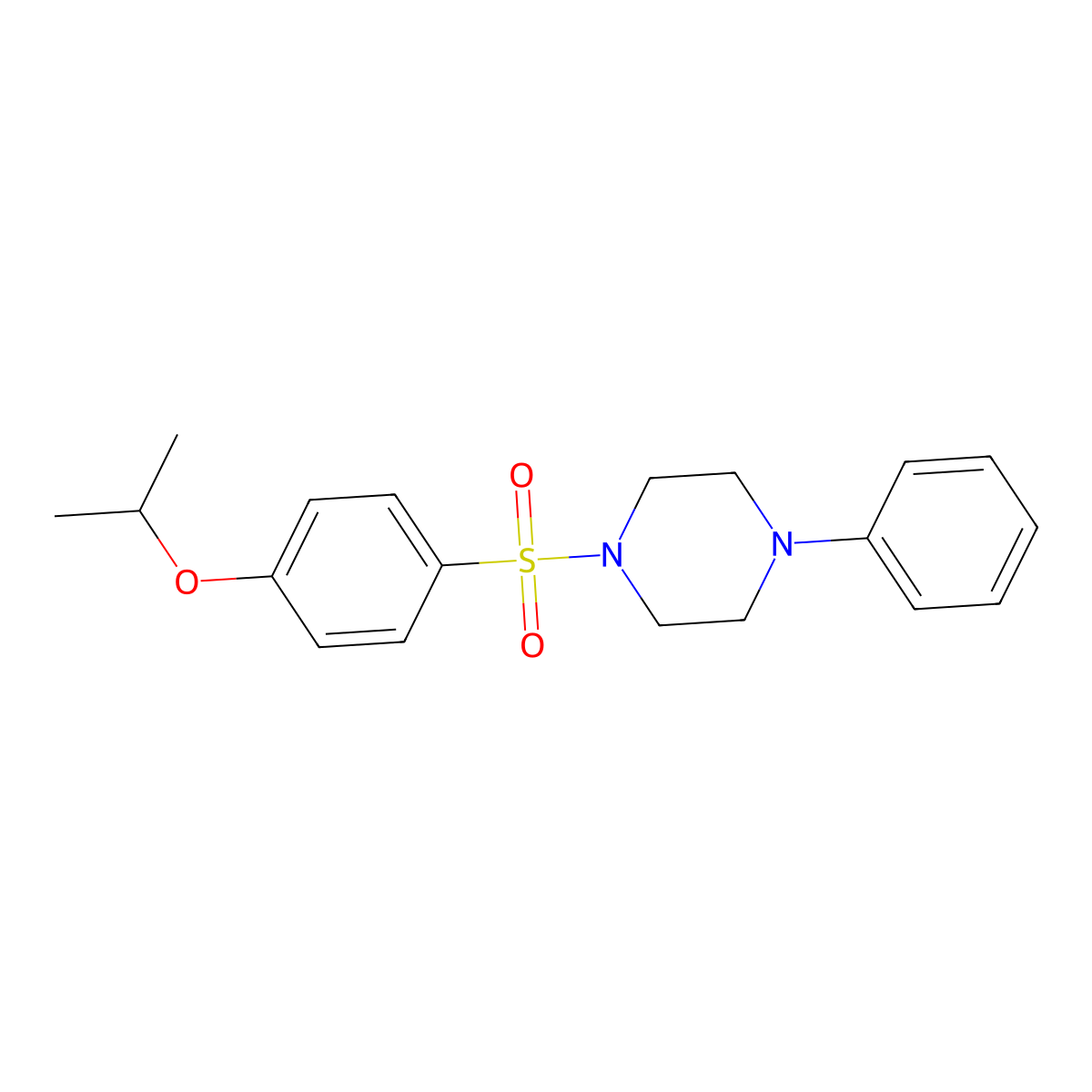 1-((4-(Isopropoxy)phenyl)sulfonyl)-4-phenylpiperazine molecular structure, CAS 1024523-04-3