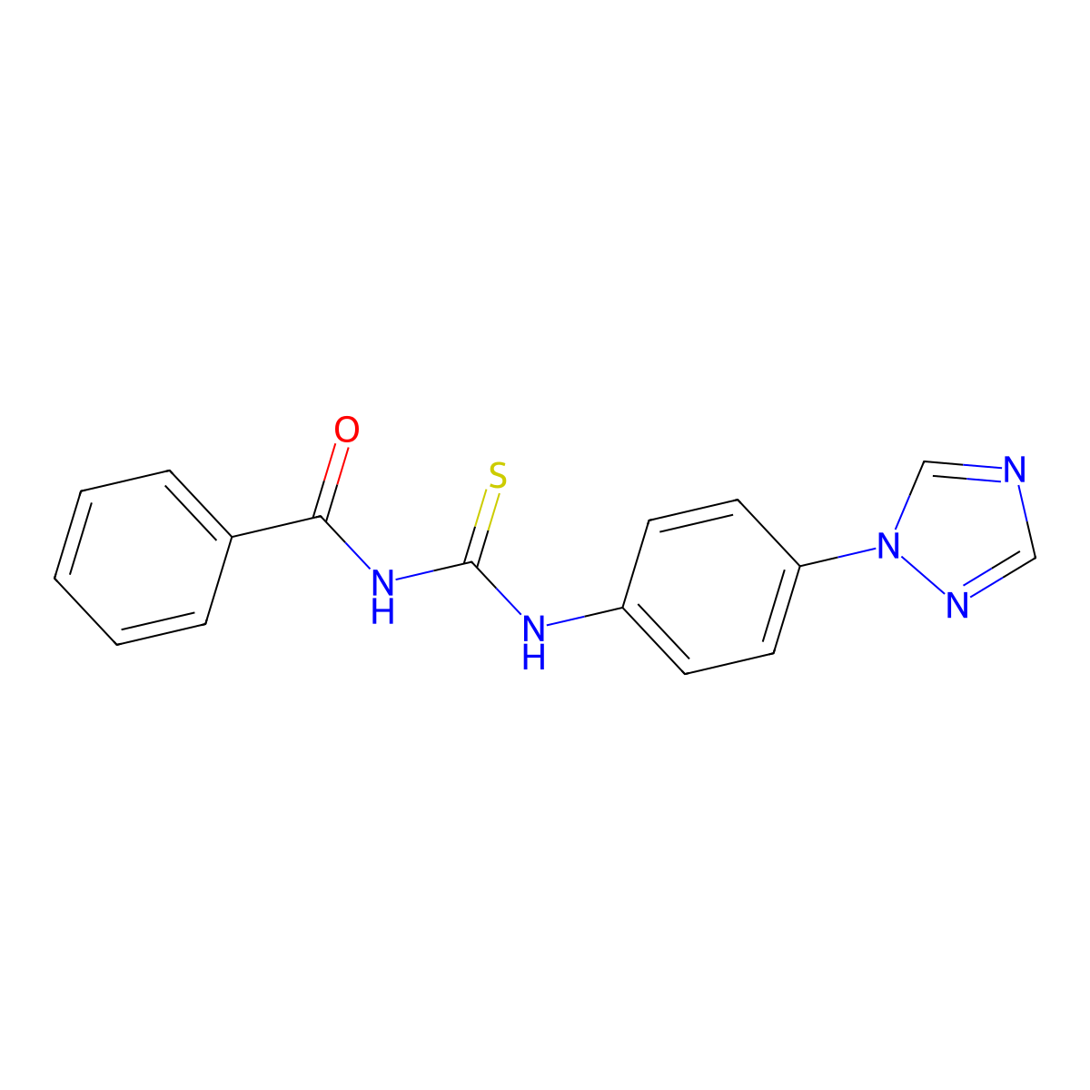N-[[4-(1,2,4-triazol-1-yl)phenyl]carbamothioyl]benzamide molecular structure, CAS 1024523-05-4