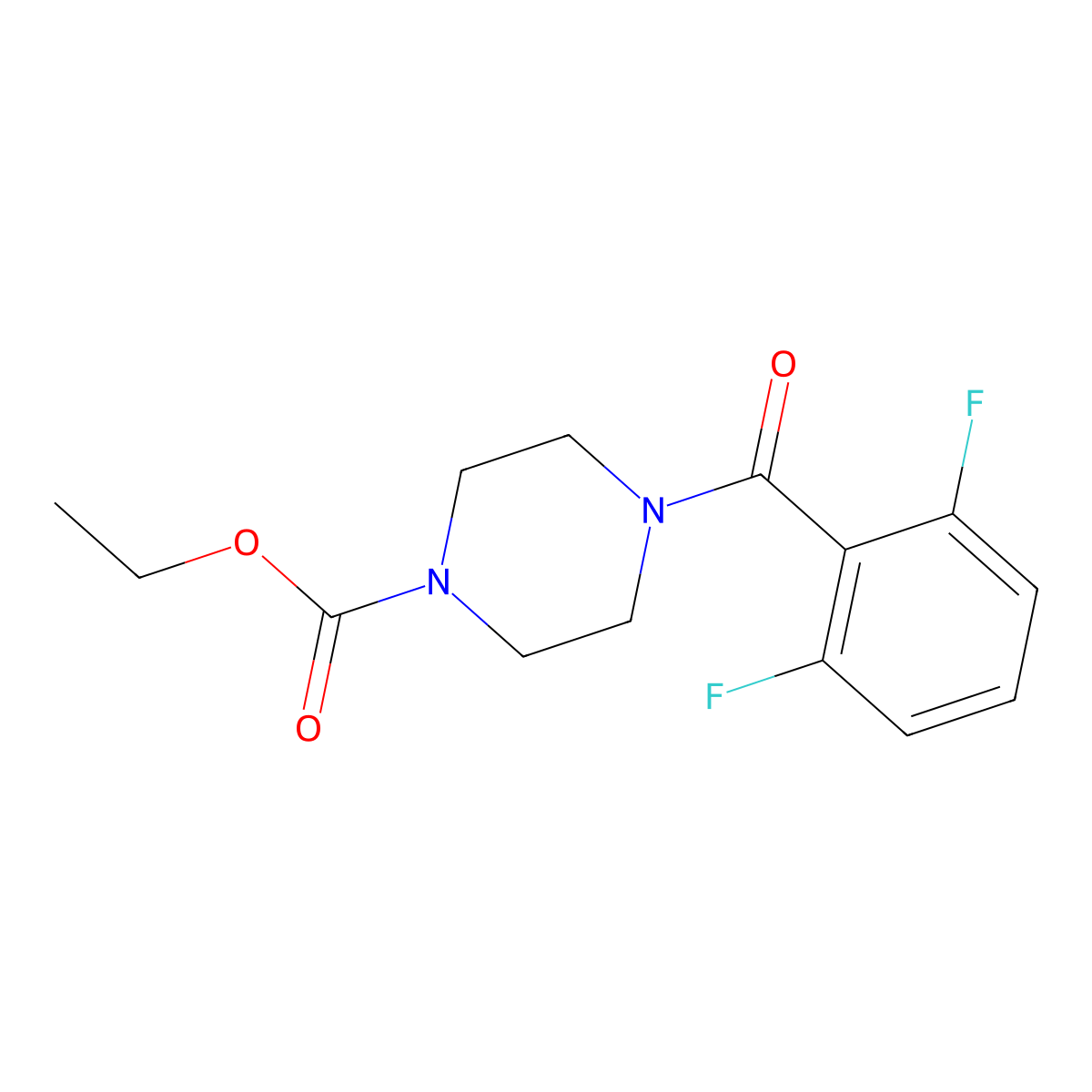 Ethyl 4-(2,6-difluorobenzoyl)piperazine-1-carboxylate molecular structure, CAS 1024523-06-5