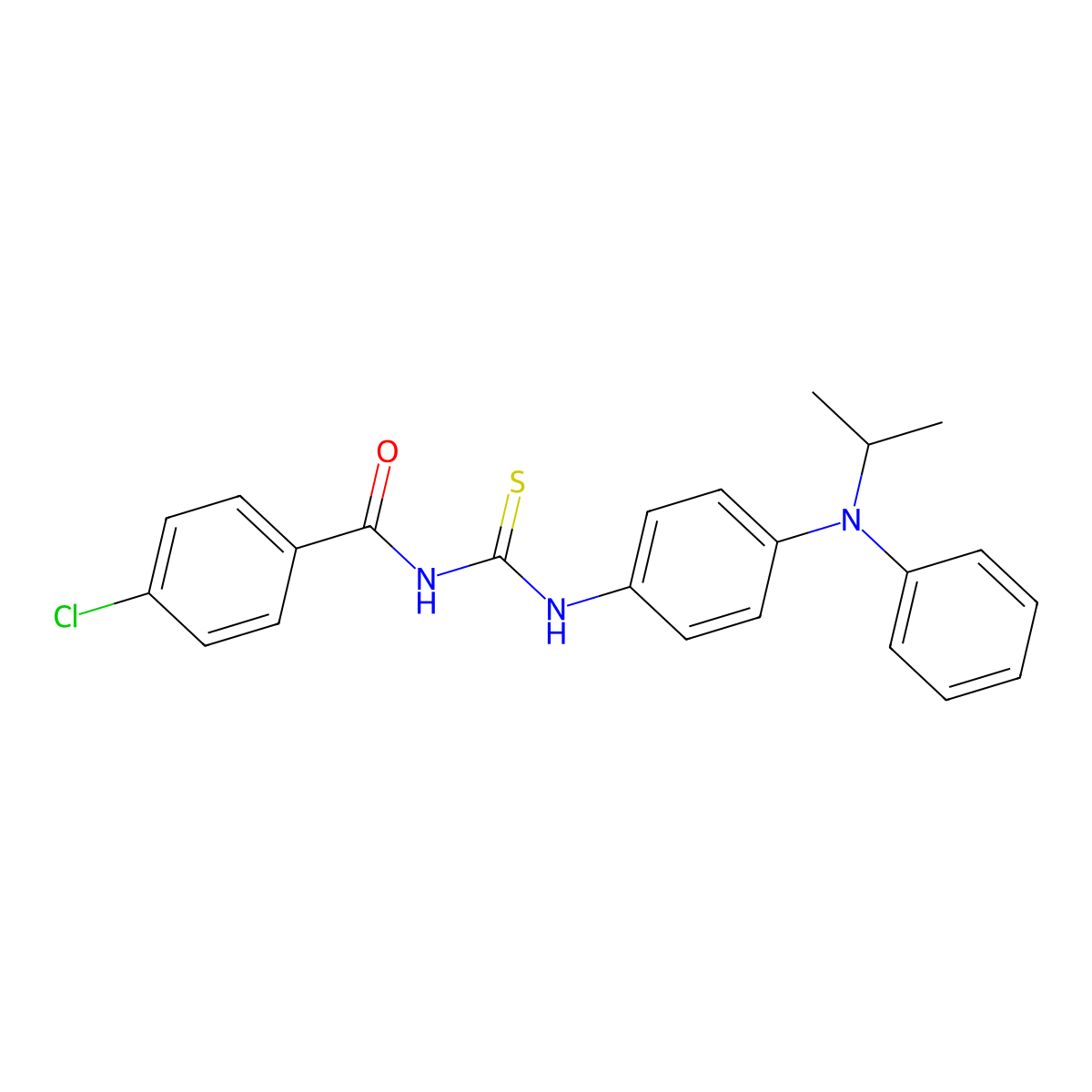 1-(4-Chlorobenzoyl)-3-(4-((isopropyl)phenylamino)phenyl)thiourea molecular structure, CAS 1024523-16-7