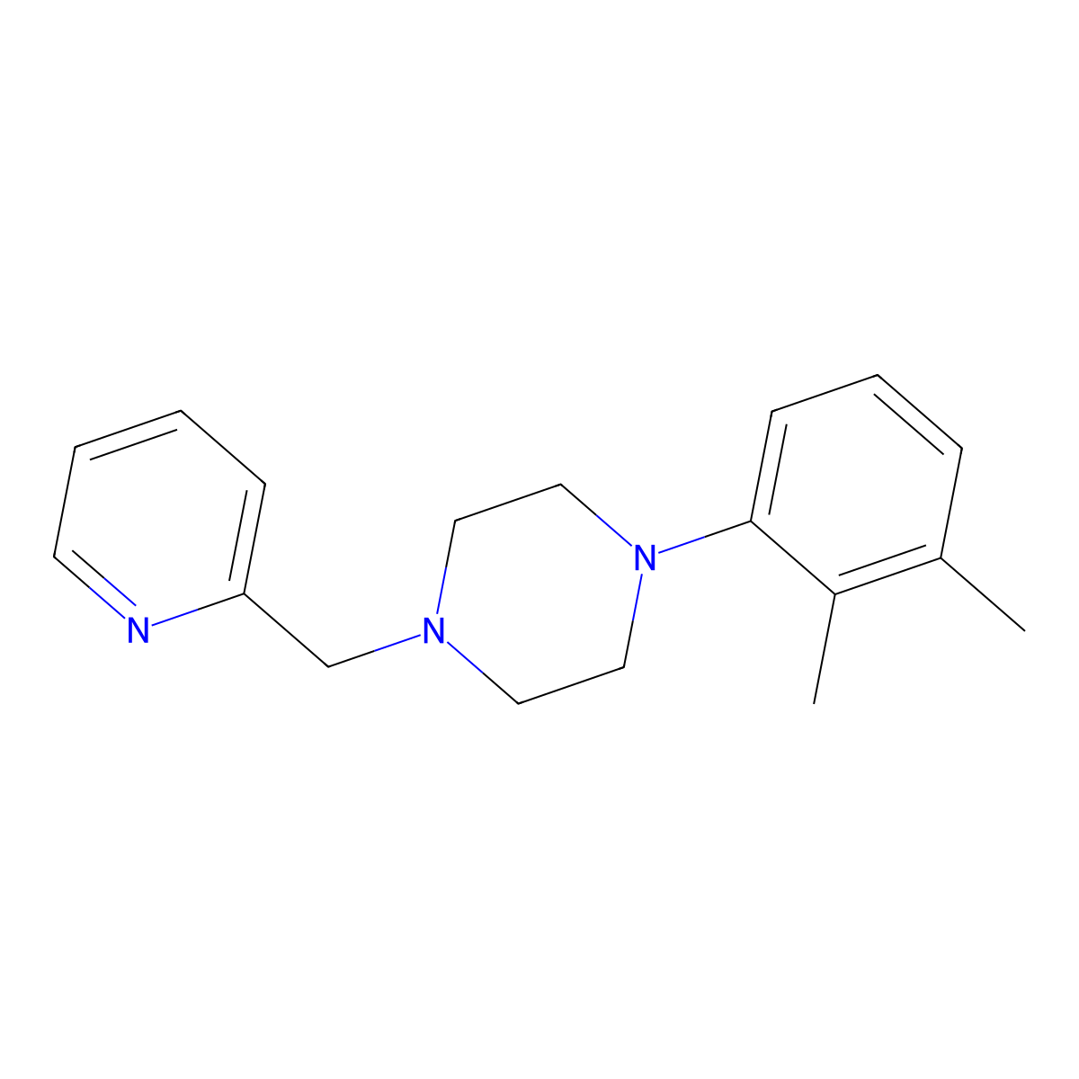 1-(2,3-Dimethylphenyl)-4-[(pyridin-2-yl)methyl]piperazine molecular structure, CAS 1024543-95-0