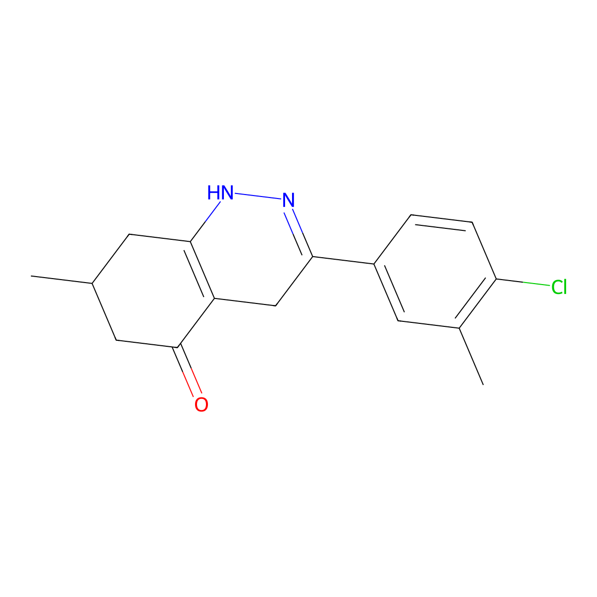 3-(4-Chloro-3-methylphenyl)-7-methyl-1,4,6,7,8-pentahydrocinnolin-5-one molecular structure, CAS 1024547-41-8