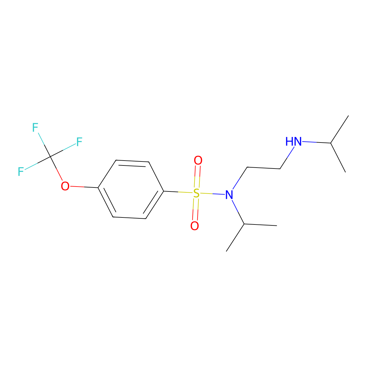 (Isopropyl)(2-((isopropyl)amino)ethyl)((4-(trifluoromethoxy)phenyl)sulfonyl)amine molecular structure, CAS 1024550-53-5